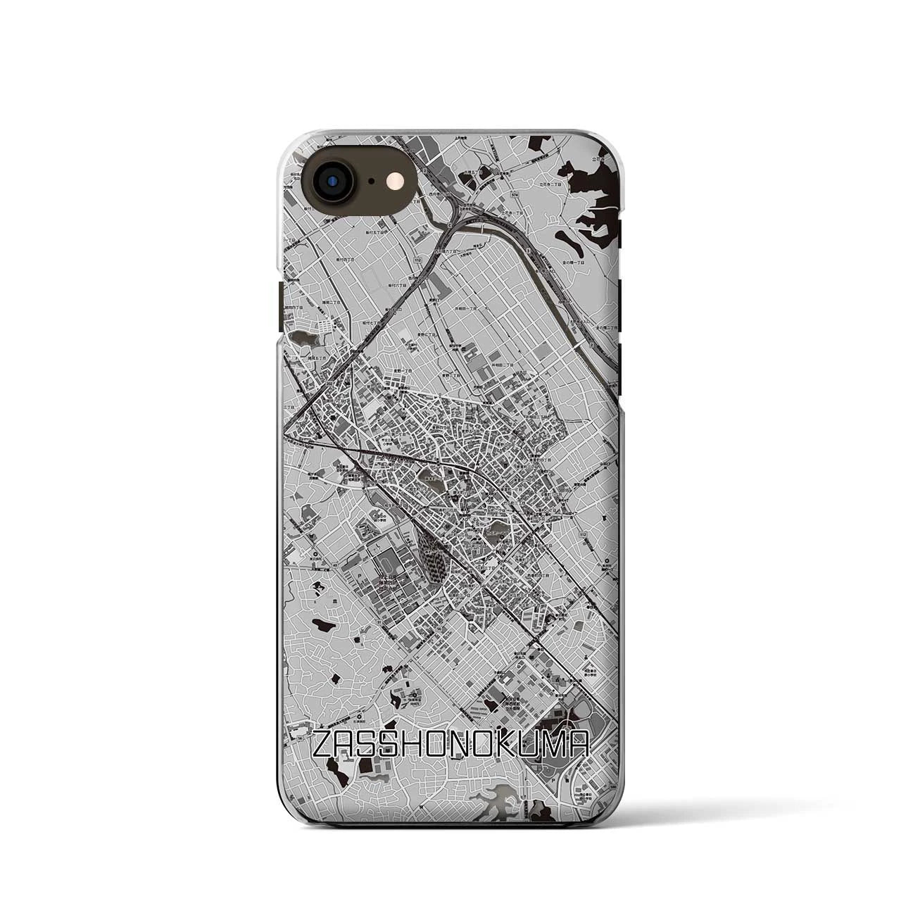 【雑餉隈(福岡県)】地図柄iPhoneケース(クリアタイプ)