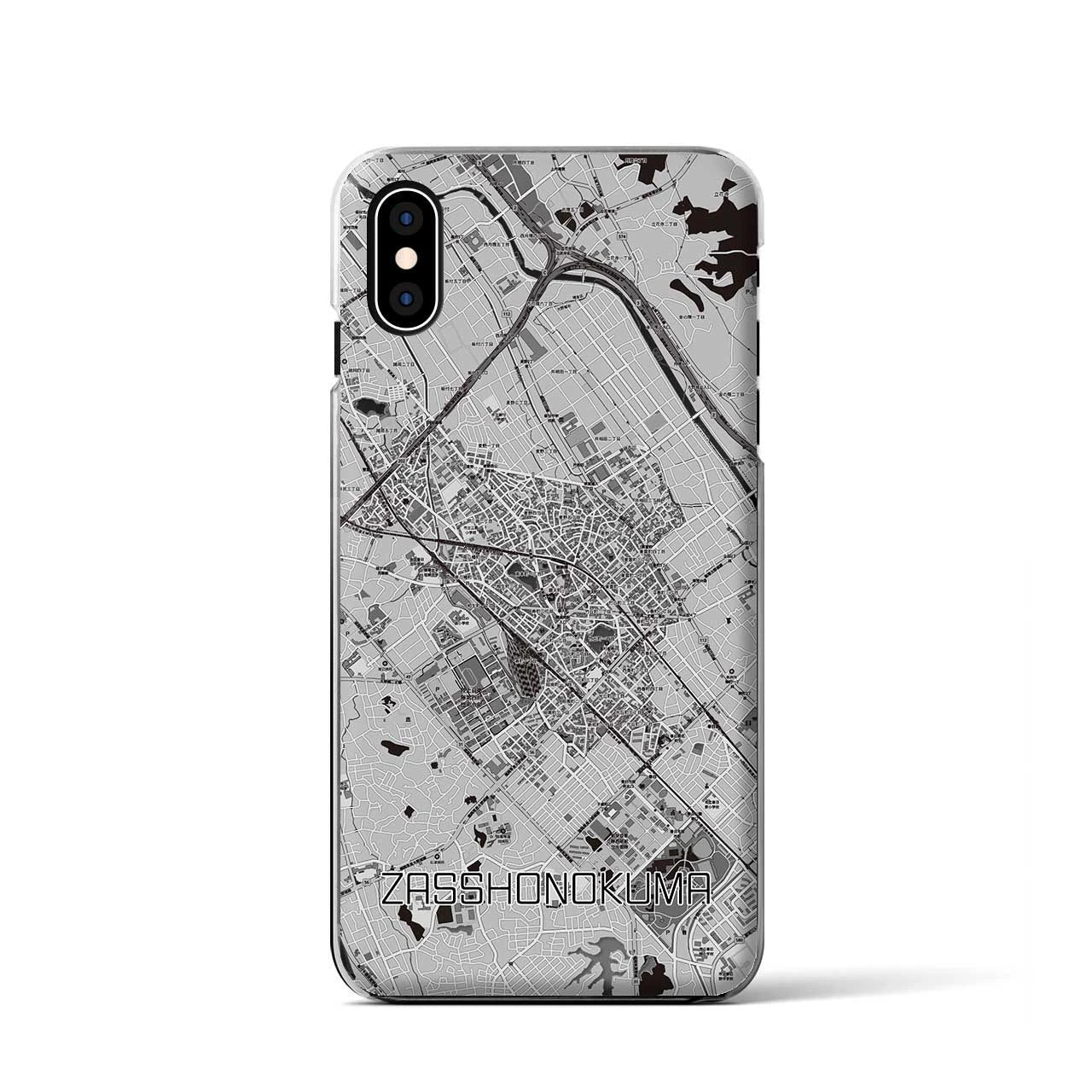 【雑餉隈(福岡県)】地図柄iPhoneケース(クリアタイプ)