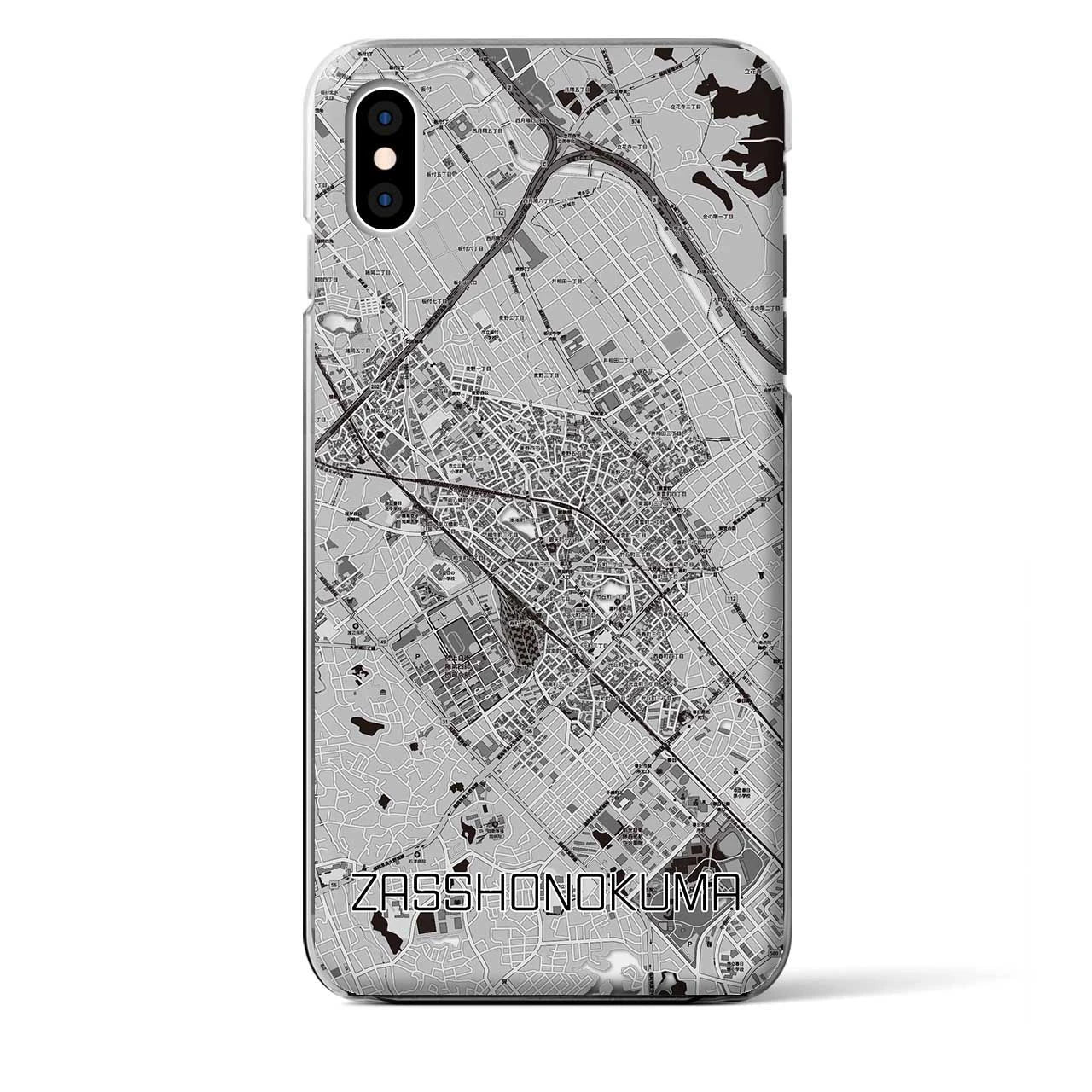 【雑餉隈(福岡県)】地図柄iPhoneケース(クリアタイプ)