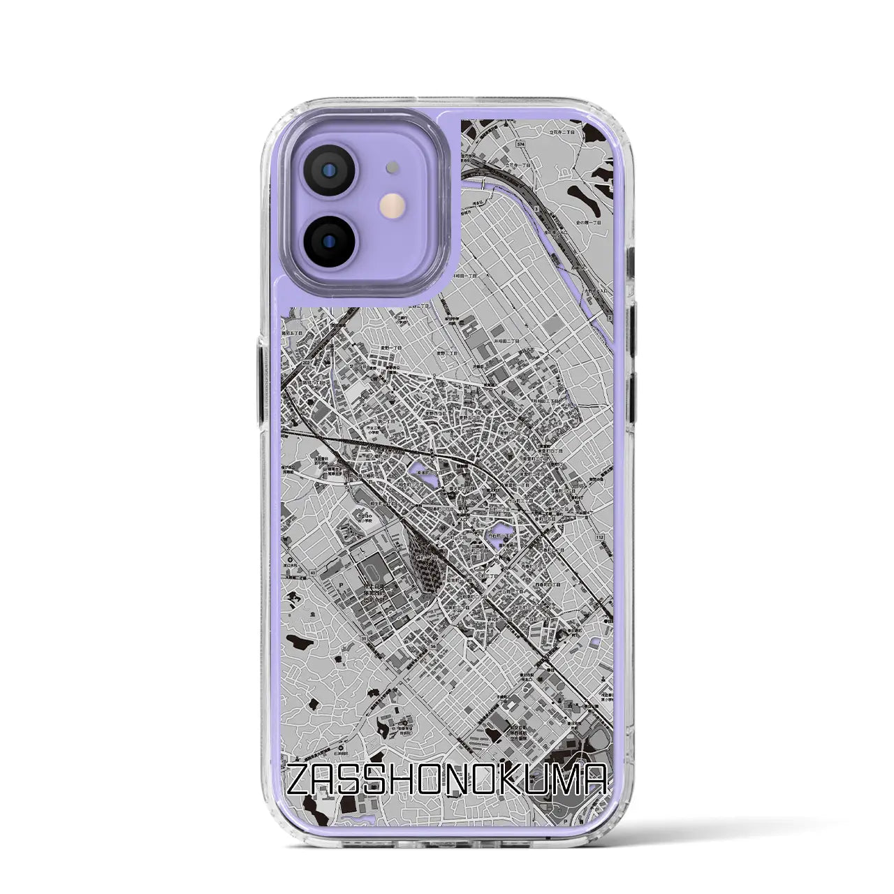 【雑餉隈(福岡県)】地図柄iPhoneケース(MagSafeタイプ)