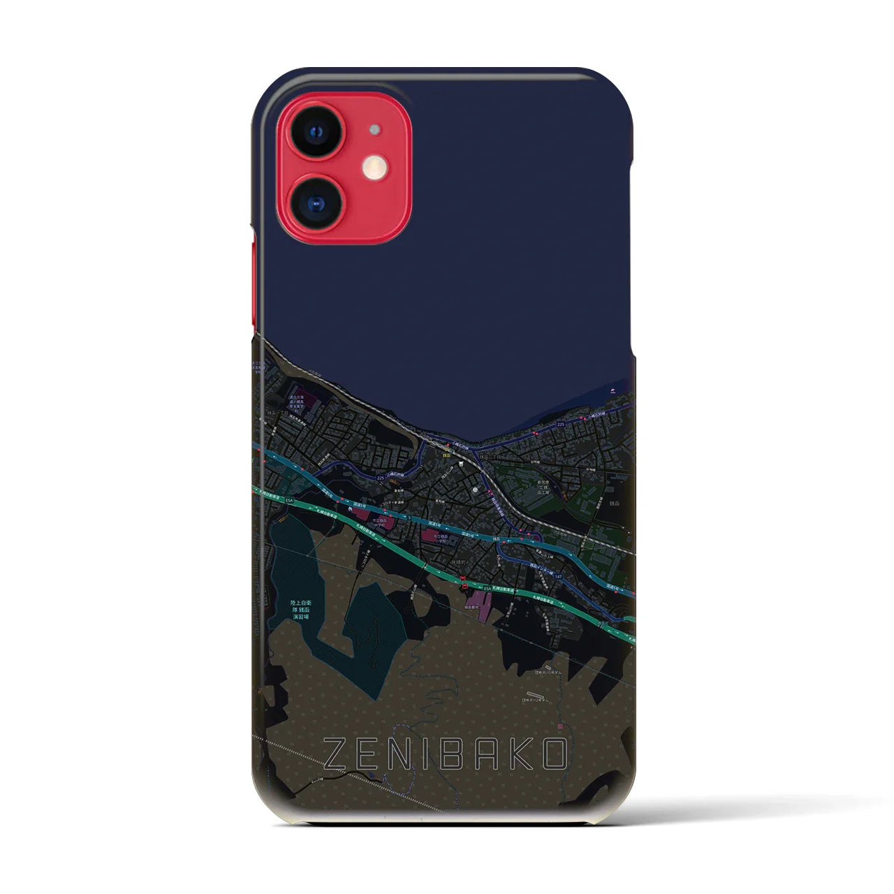 【銭函(北海道)】地図柄iPhoneケース(バックカバータイプ)