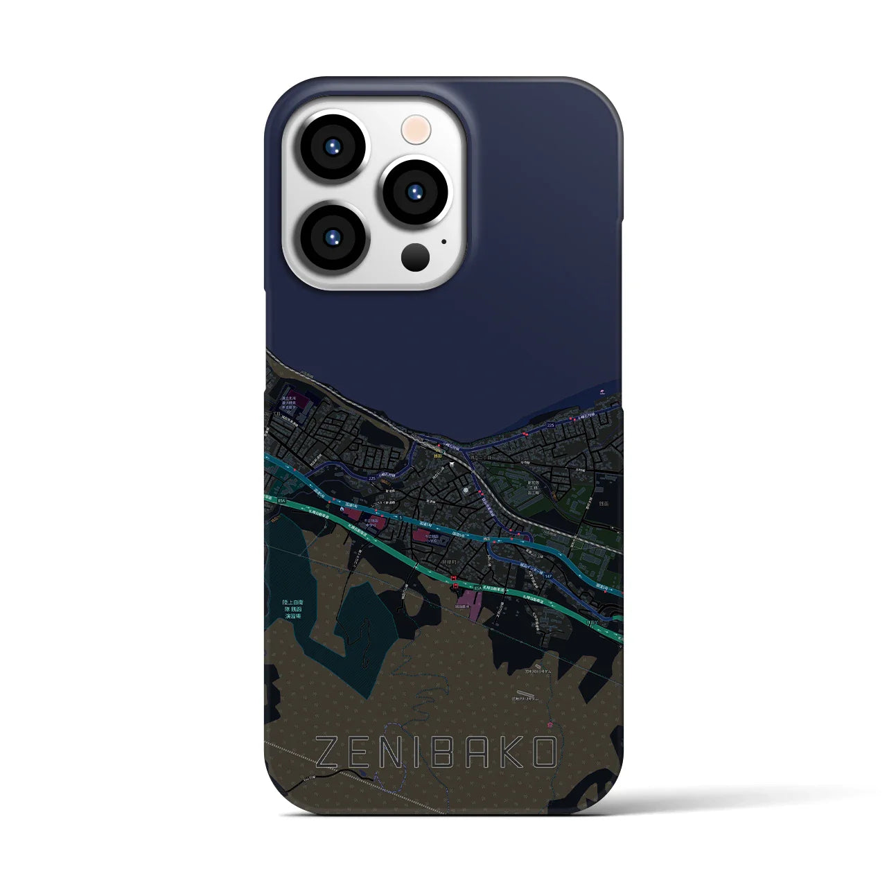 【銭函(北海道)】地図柄iPhoneケース(バックカバータイプ)