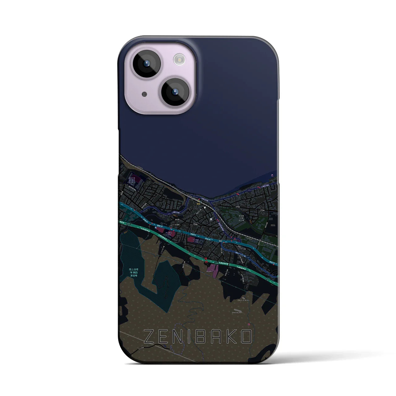 【銭函(北海道)】地図柄iPhoneケース(バックカバータイプ)
