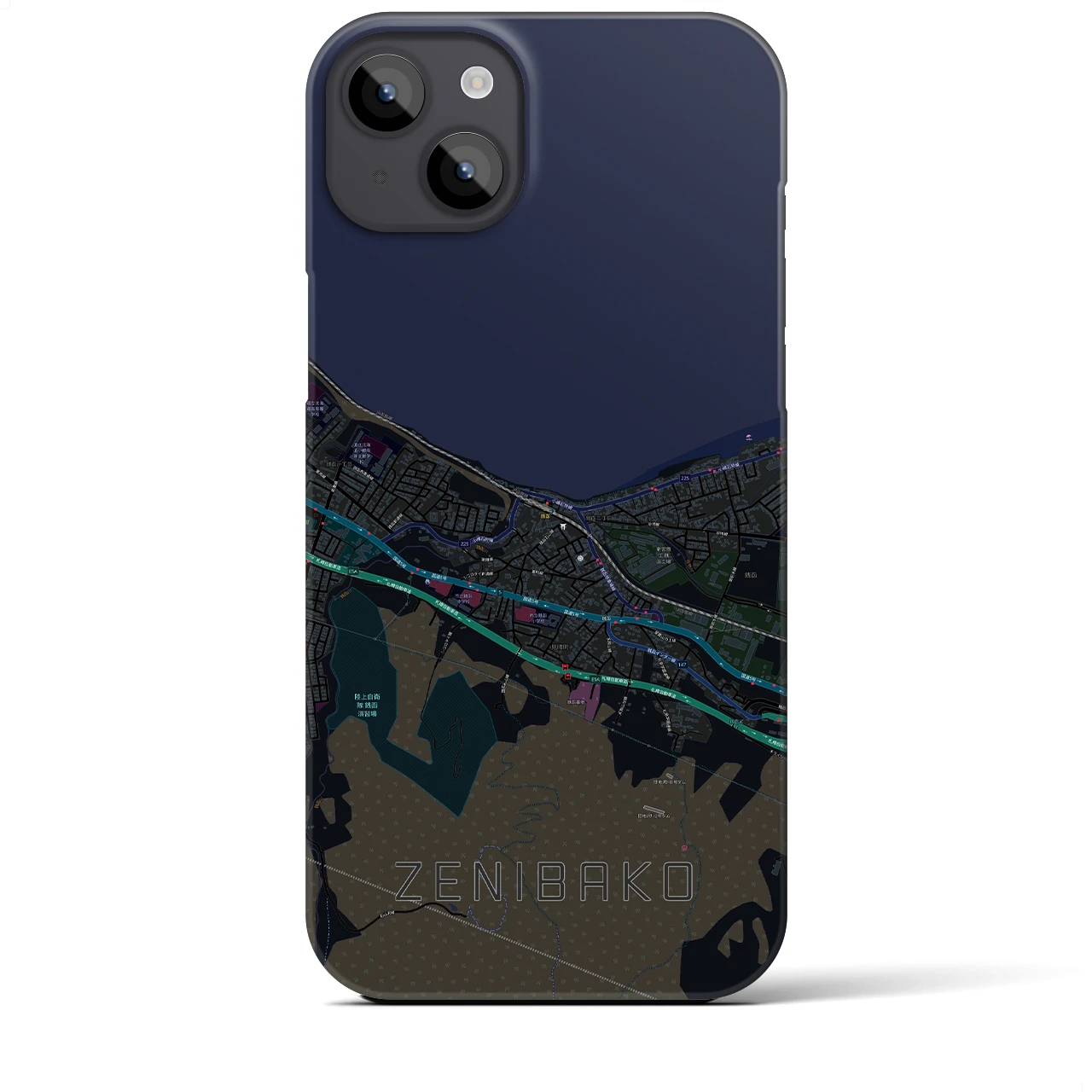 【銭函(北海道)】地図柄iPhoneケース(バックカバータイプ)