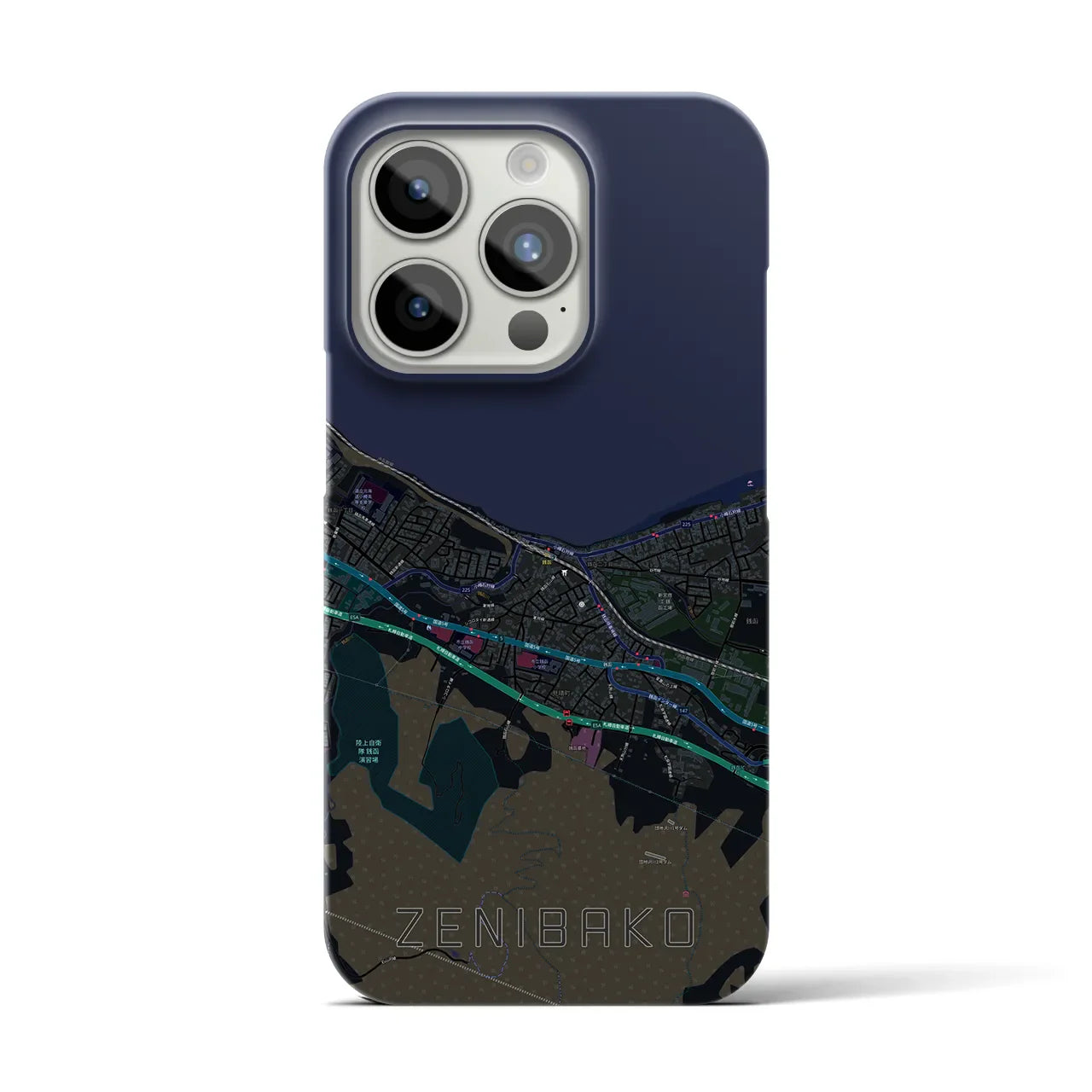 【銭函(北海道)】地図柄iPhoneケース(バックカバータイプ)