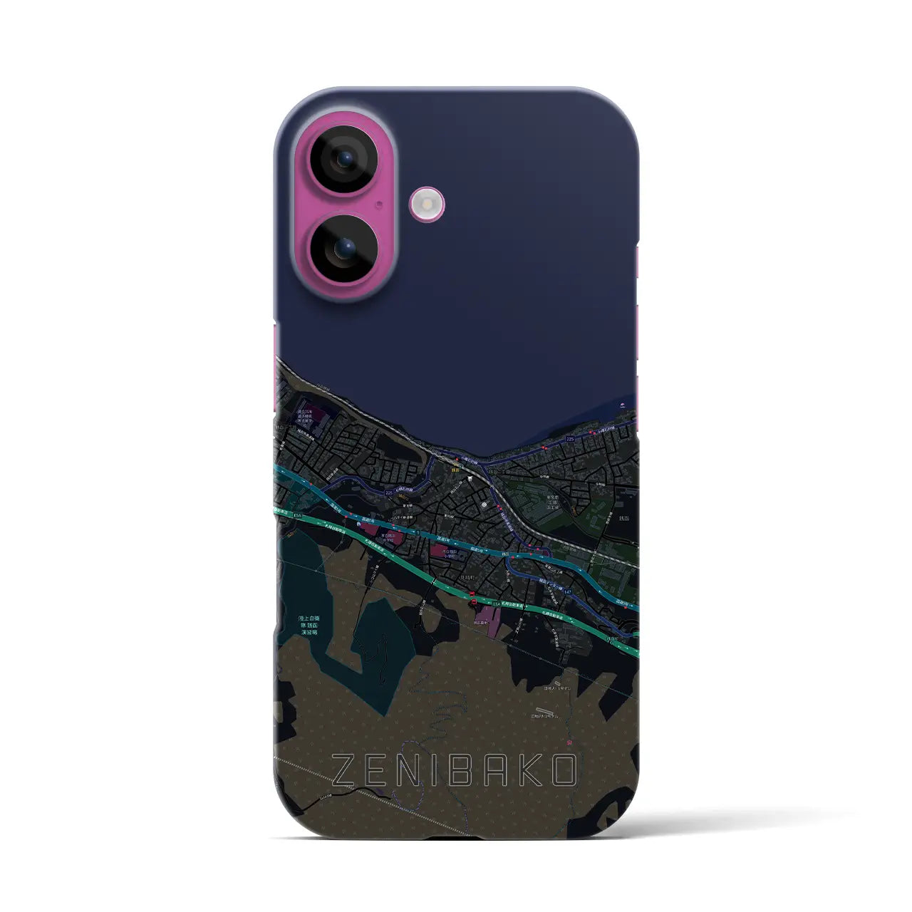 【銭函(北海道)】地図柄iPhoneケース(バックカバータイプ)