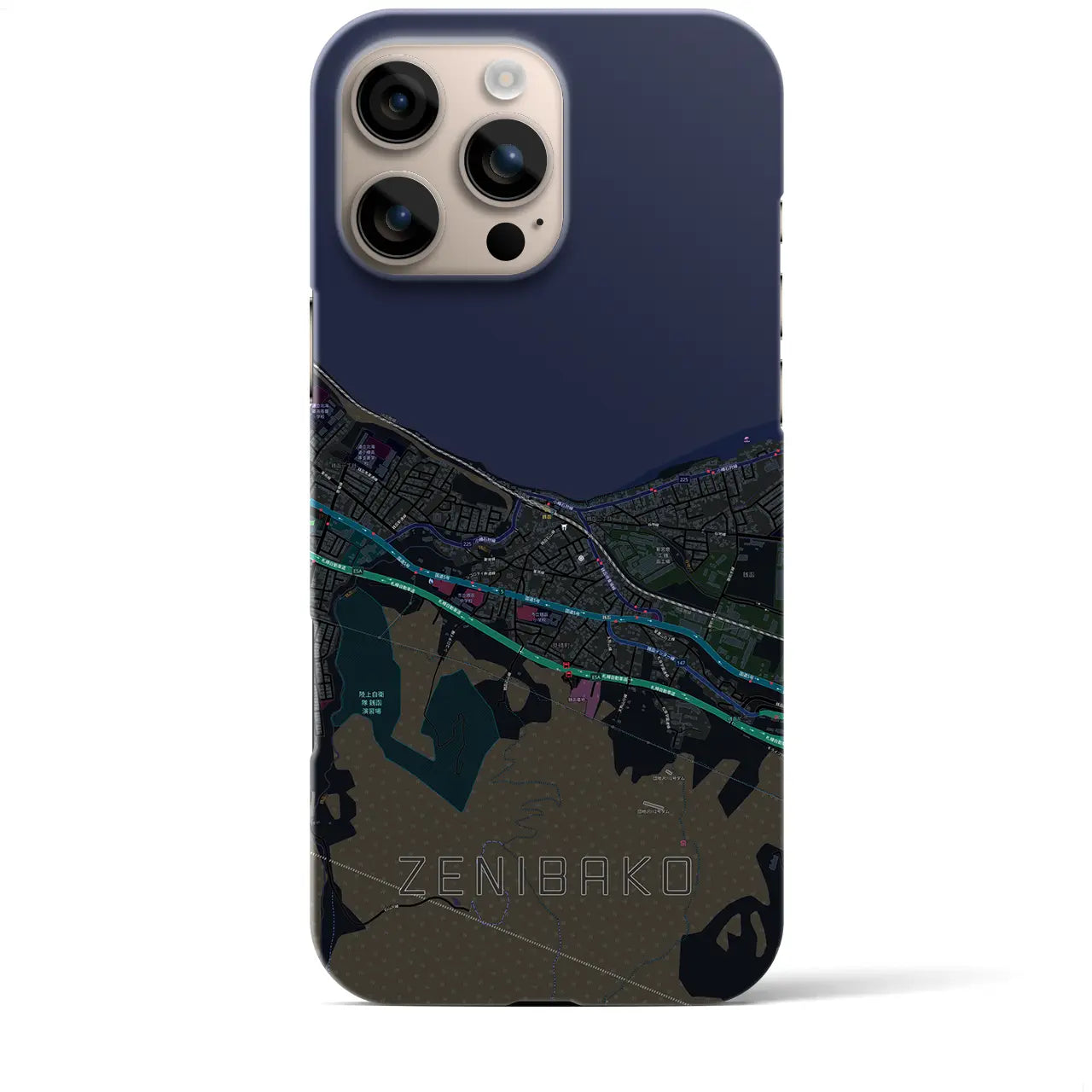 【銭函(北海道)】地図柄iPhoneケース(バックカバータイプ)