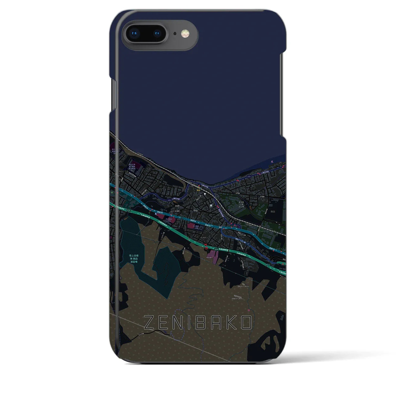 【銭函(北海道)】地図柄iPhoneケース(バックカバータイプ)