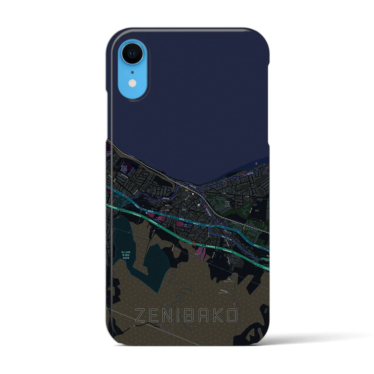 【銭函(北海道)】地図柄iPhoneケース(バックカバータイプ)