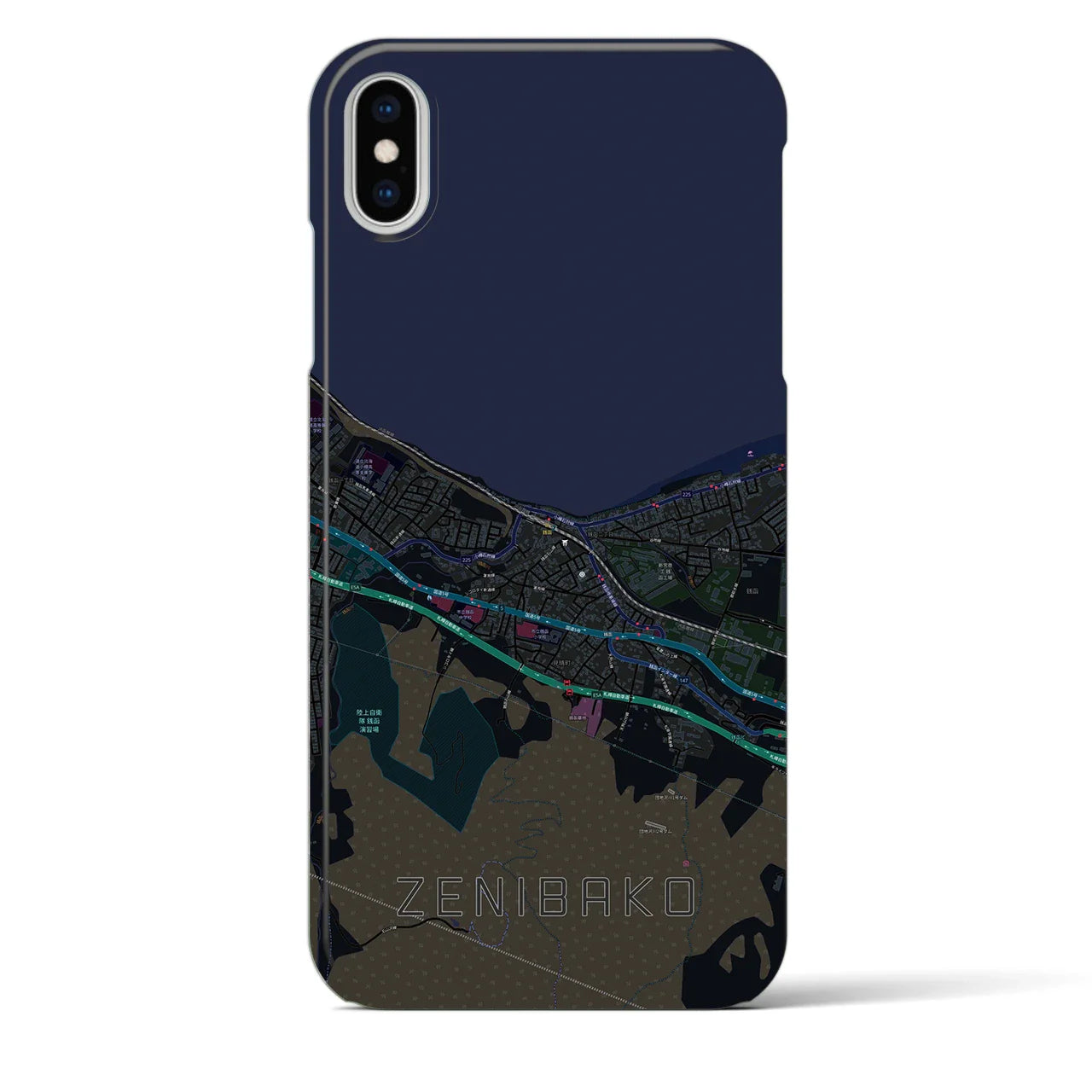 【銭函(北海道)】地図柄iPhoneケース(バックカバータイプ)