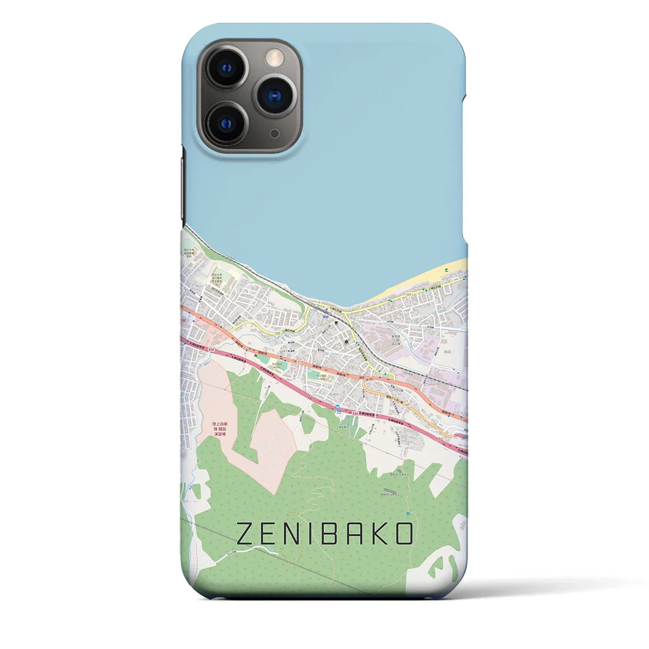 【銭函(北海道)】地図柄iPhoneケース(バックカバータイプ)
