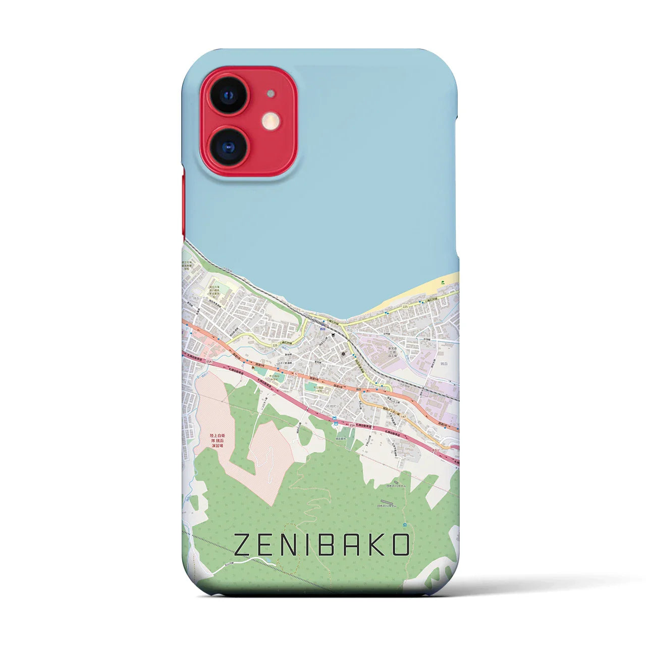 【銭函(北海道)】地図柄iPhoneケース(バックカバータイプ)