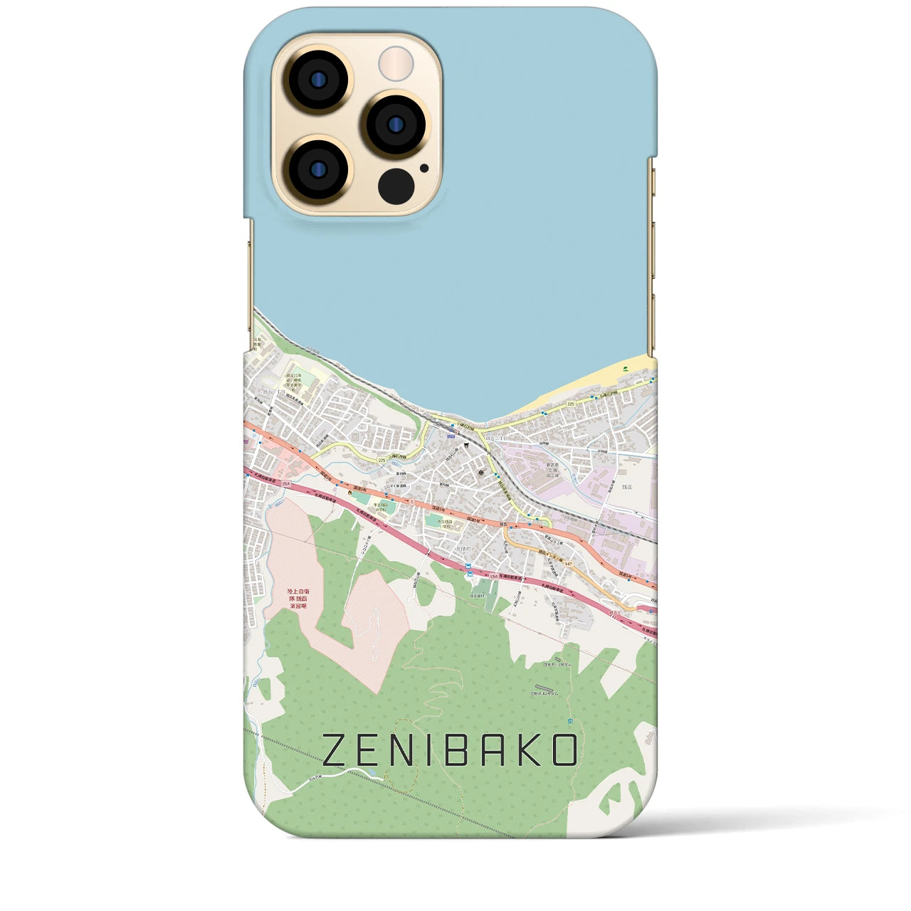 【銭函(北海道)】地図柄iPhoneケース(バックカバータイプ)