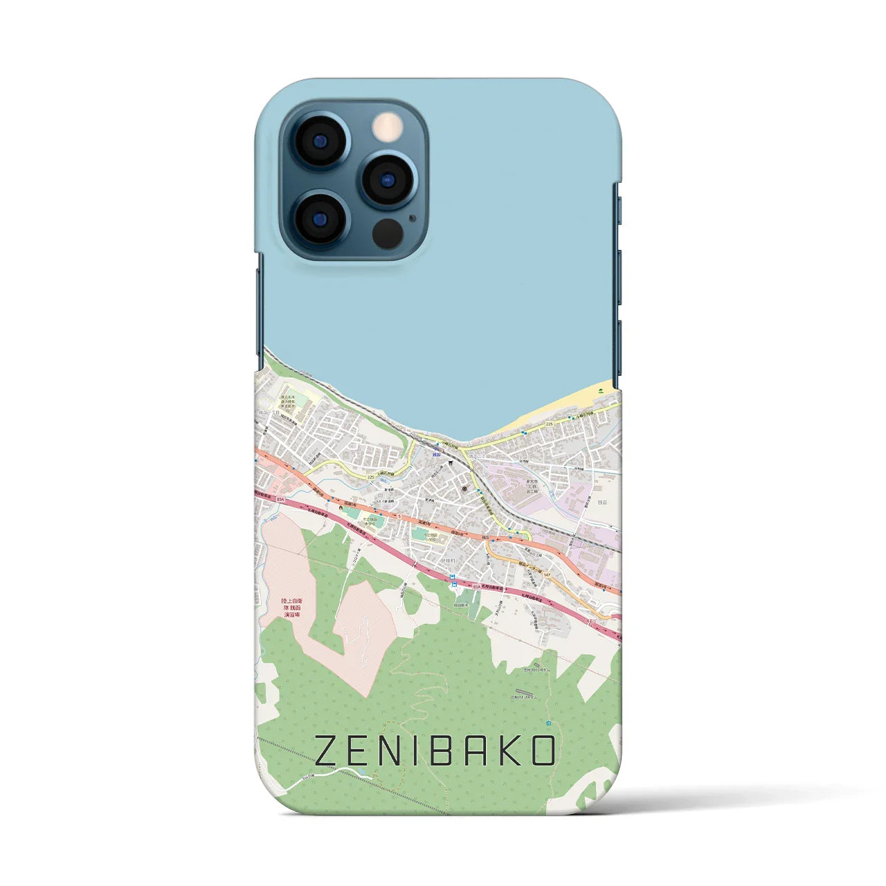 【銭函(北海道)】地図柄iPhoneケース(バックカバータイプ)