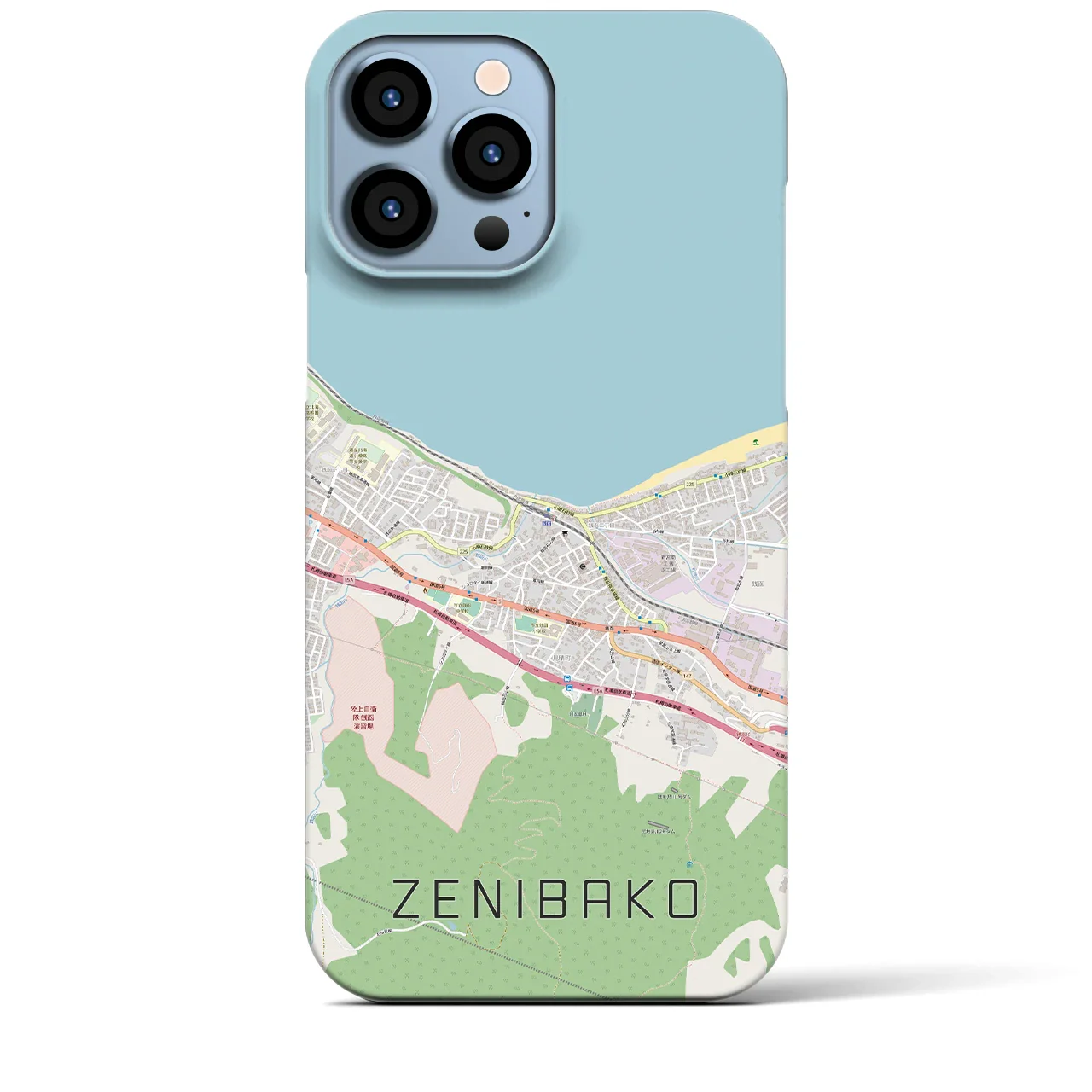 【銭函(北海道)】地図柄iPhoneケース(バックカバータイプ)