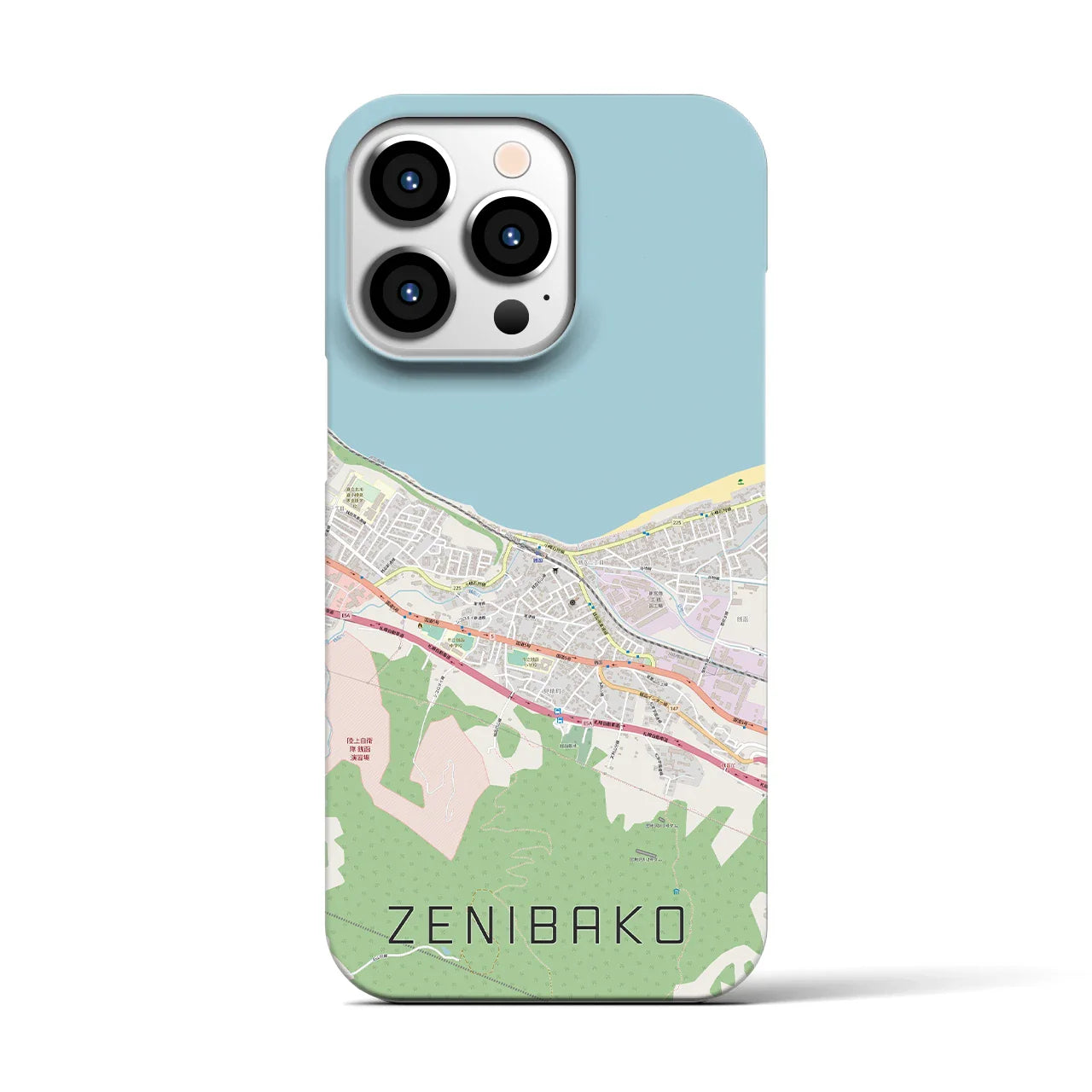 【銭函(北海道)】地図柄iPhoneケース(バックカバータイプ)