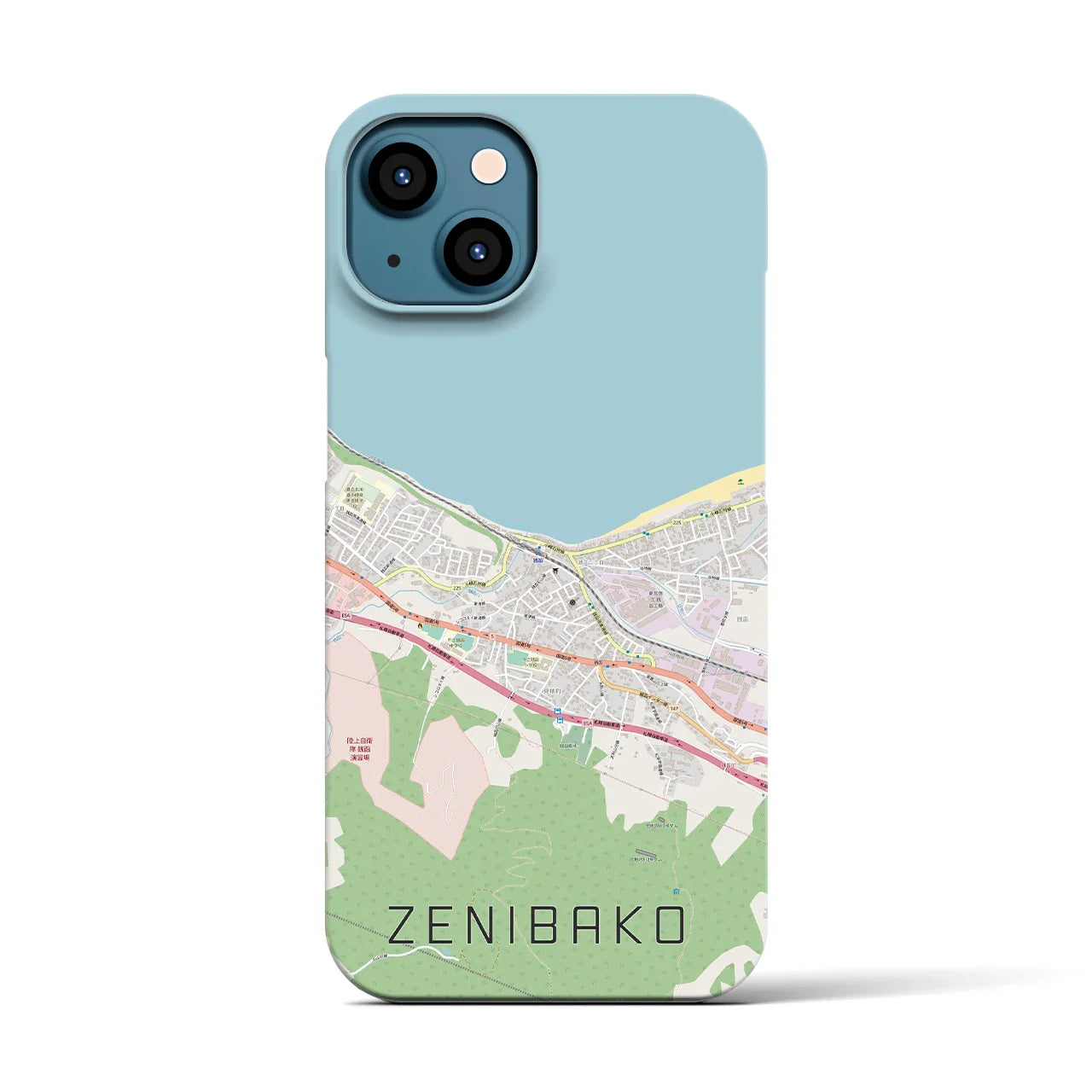【銭函(北海道)】地図柄iPhoneケース(バックカバータイプ)