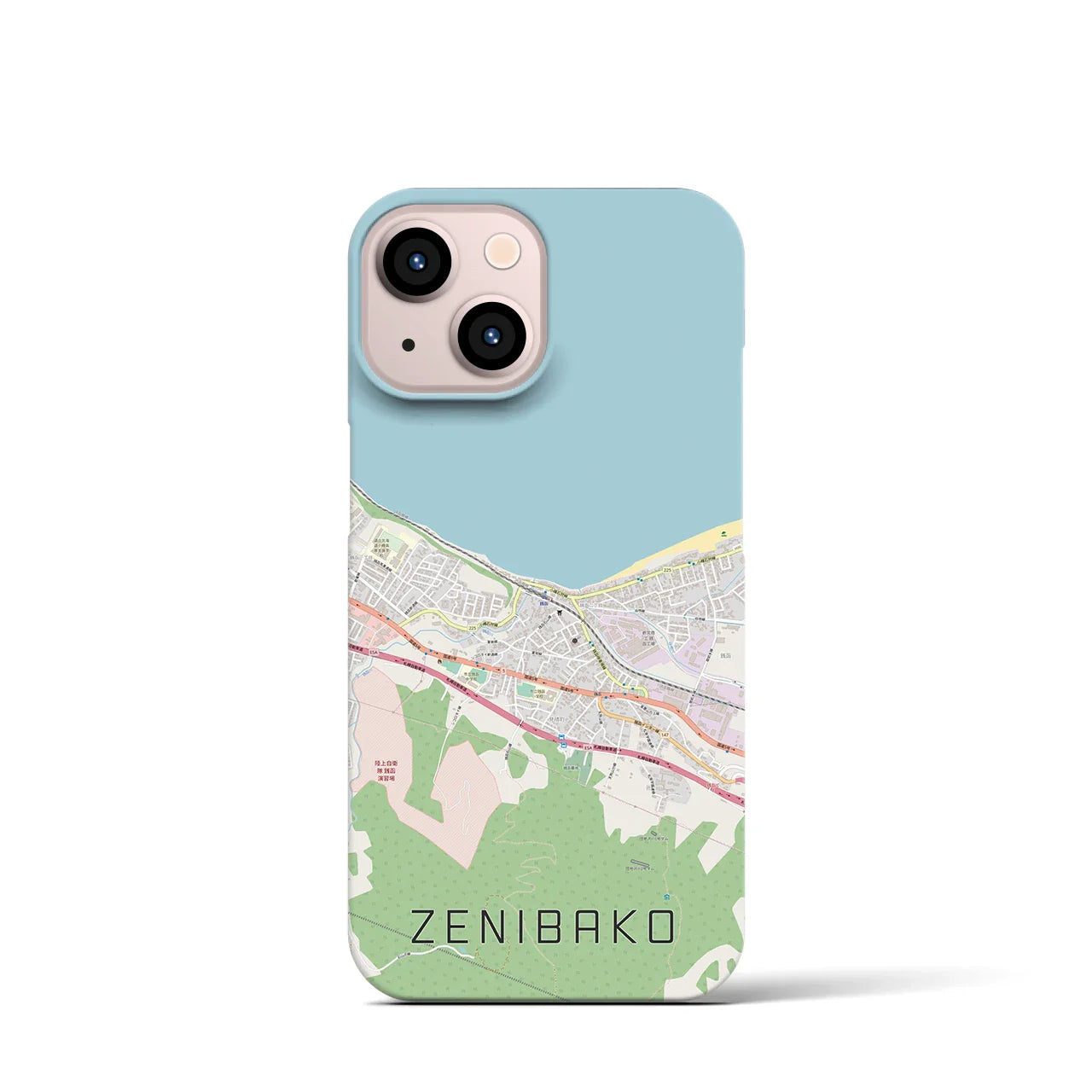 【銭函(北海道)】地図柄iPhoneケース(バックカバータイプ)