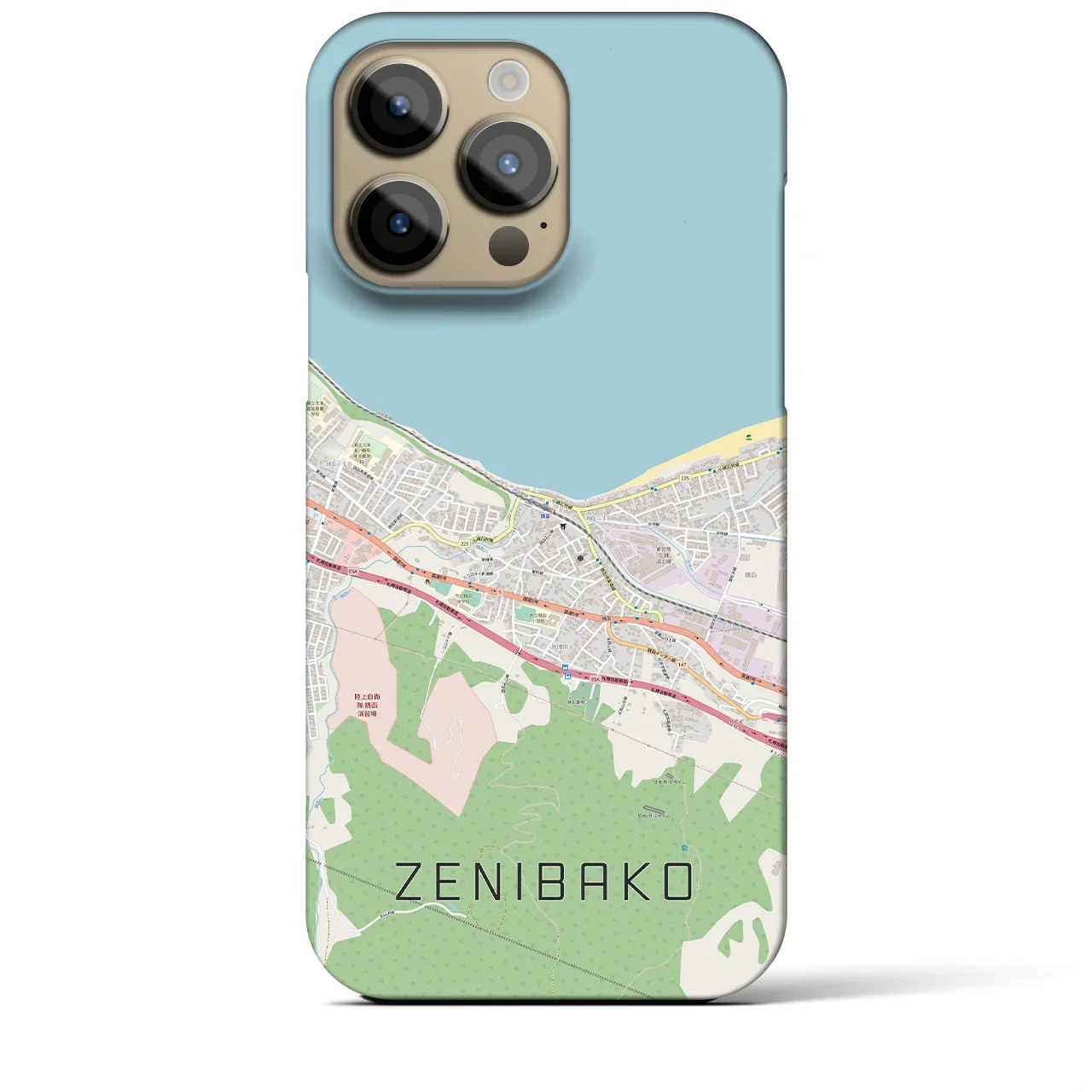 【銭函(北海道)】地図柄iPhoneケース(バックカバータイプ)