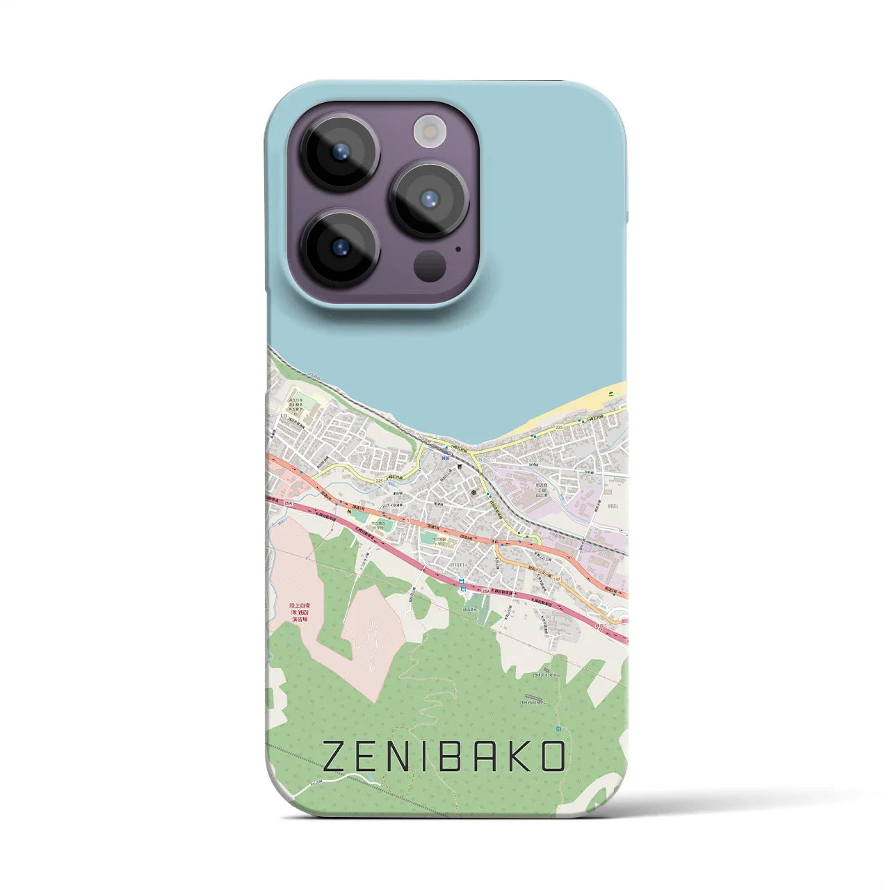 【銭函(北海道)】地図柄iPhoneケース(バックカバータイプ)