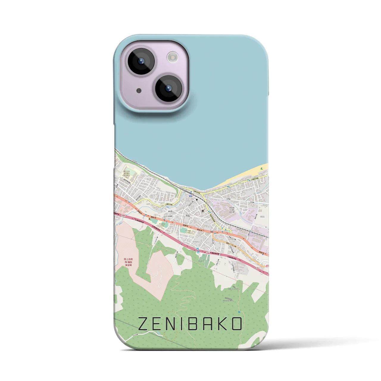 【銭函(北海道)】地図柄iPhoneケース(バックカバータイプ)
