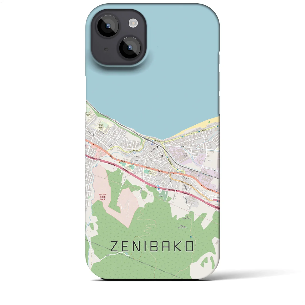 【銭函(北海道)】地図柄iPhoneケース(バックカバータイプ)