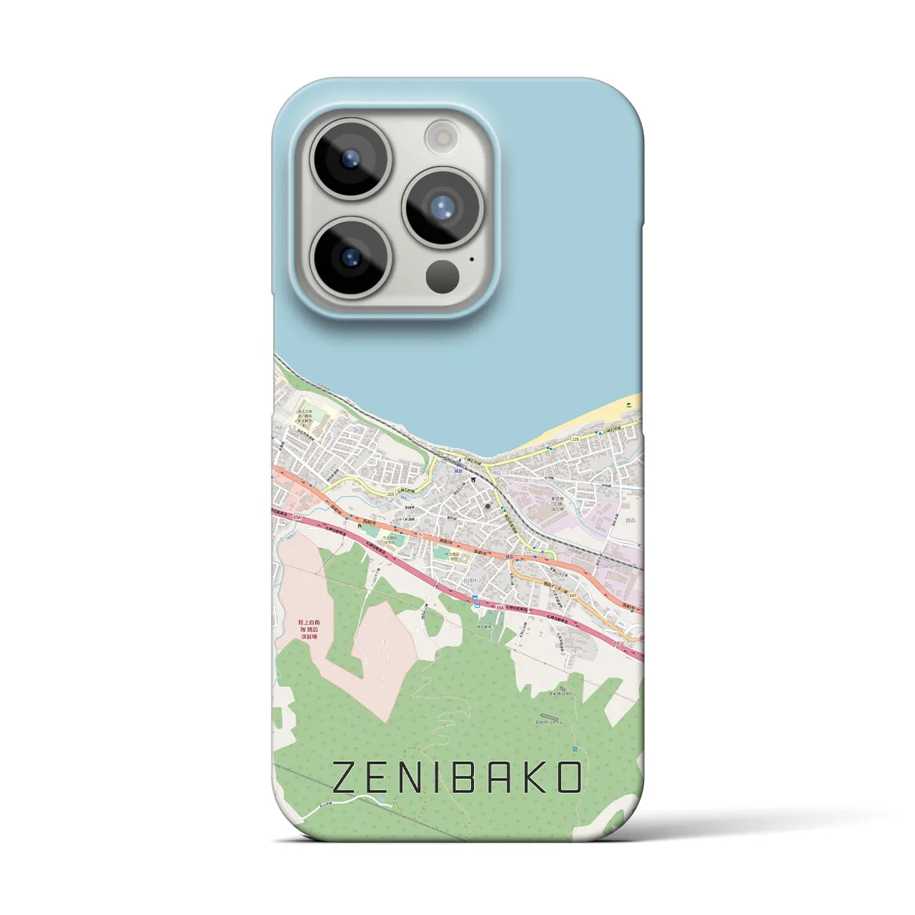 【銭函(北海道)】地図柄iPhoneケース(バックカバータイプ)