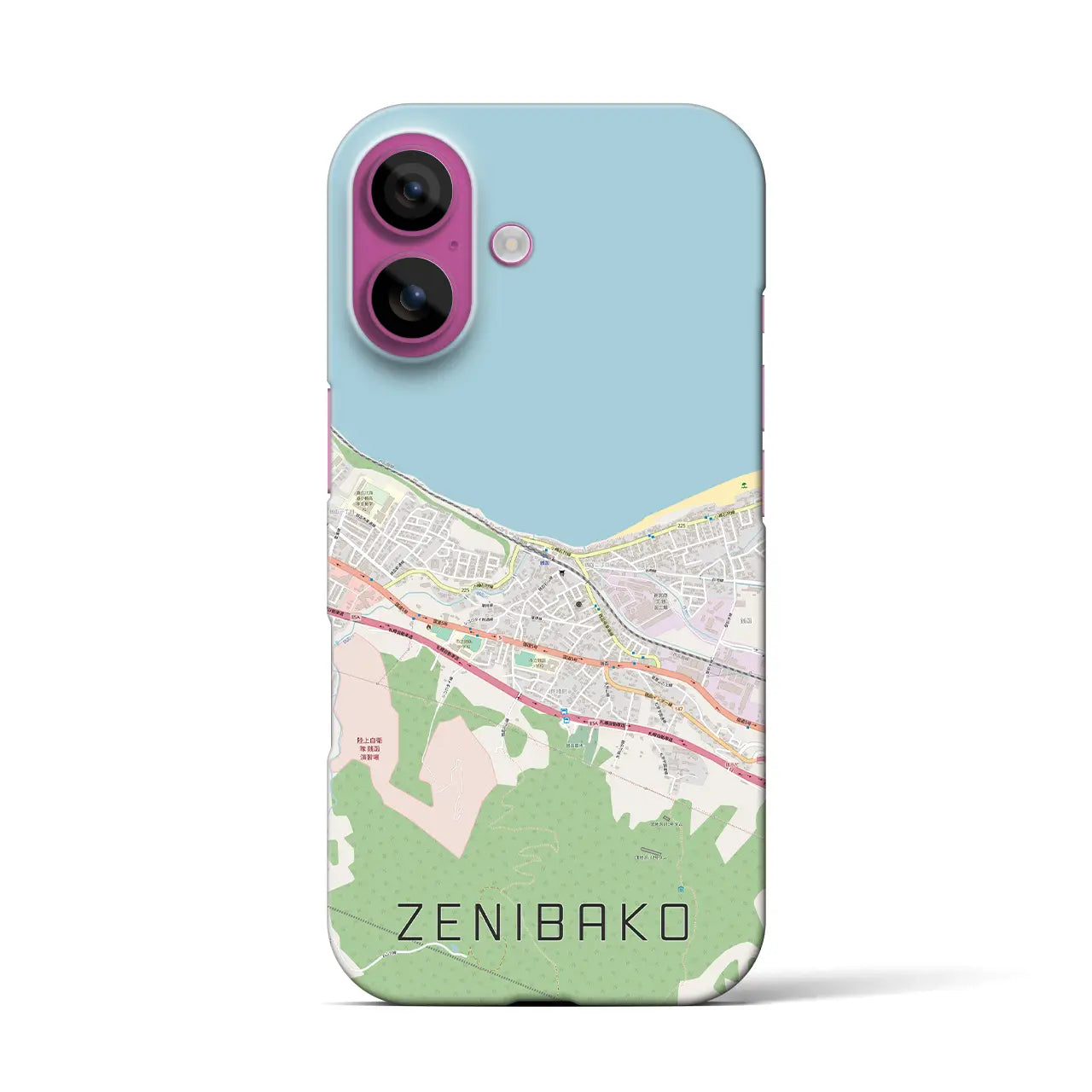 【銭函(北海道)】地図柄iPhoneケース(バックカバータイプ)