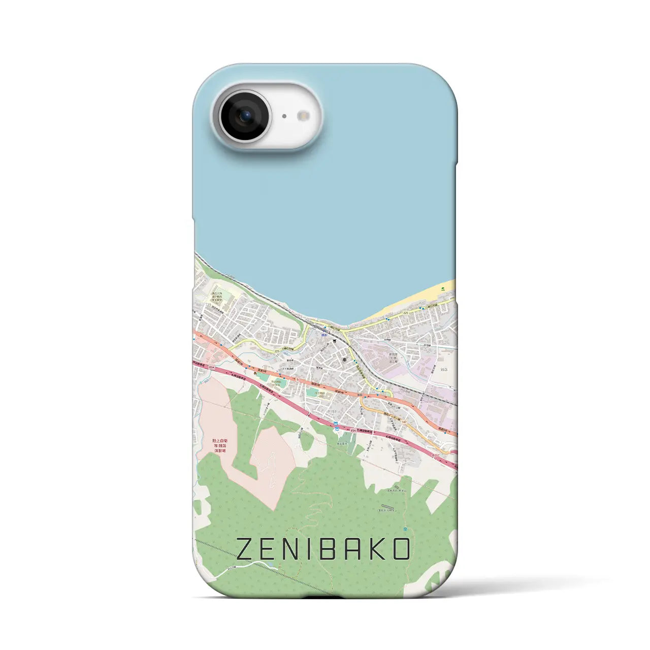 【銭函(北海道)】地図柄iPhoneケース(バックカバータイプ)