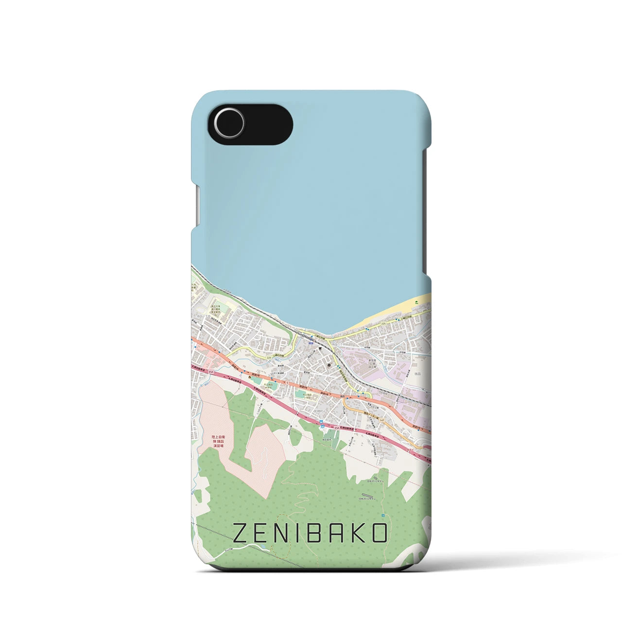 【銭函(北海道)】地図柄iPhoneケース(バックカバータイプ)