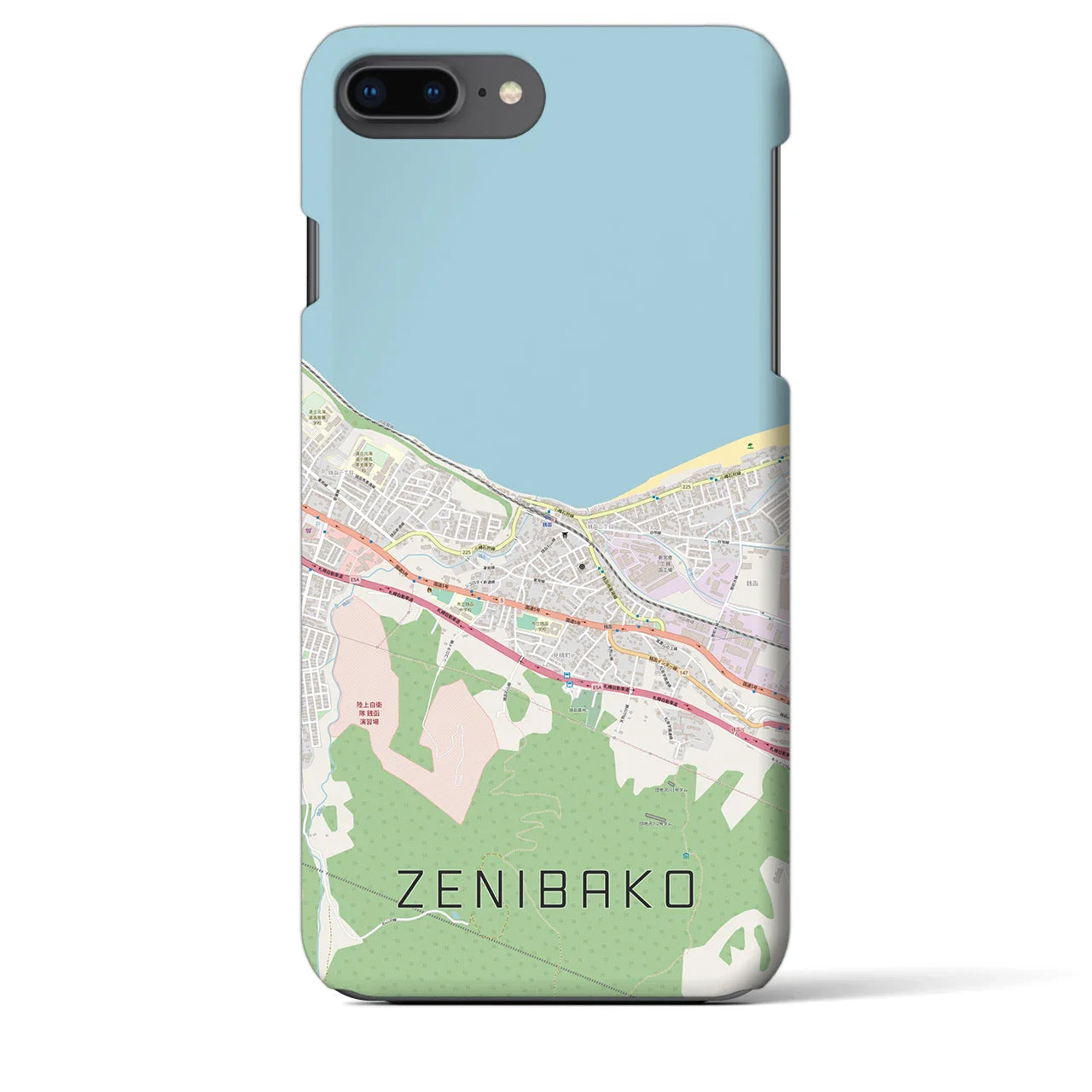 【銭函(北海道)】地図柄iPhoneケース(バックカバータイプ)