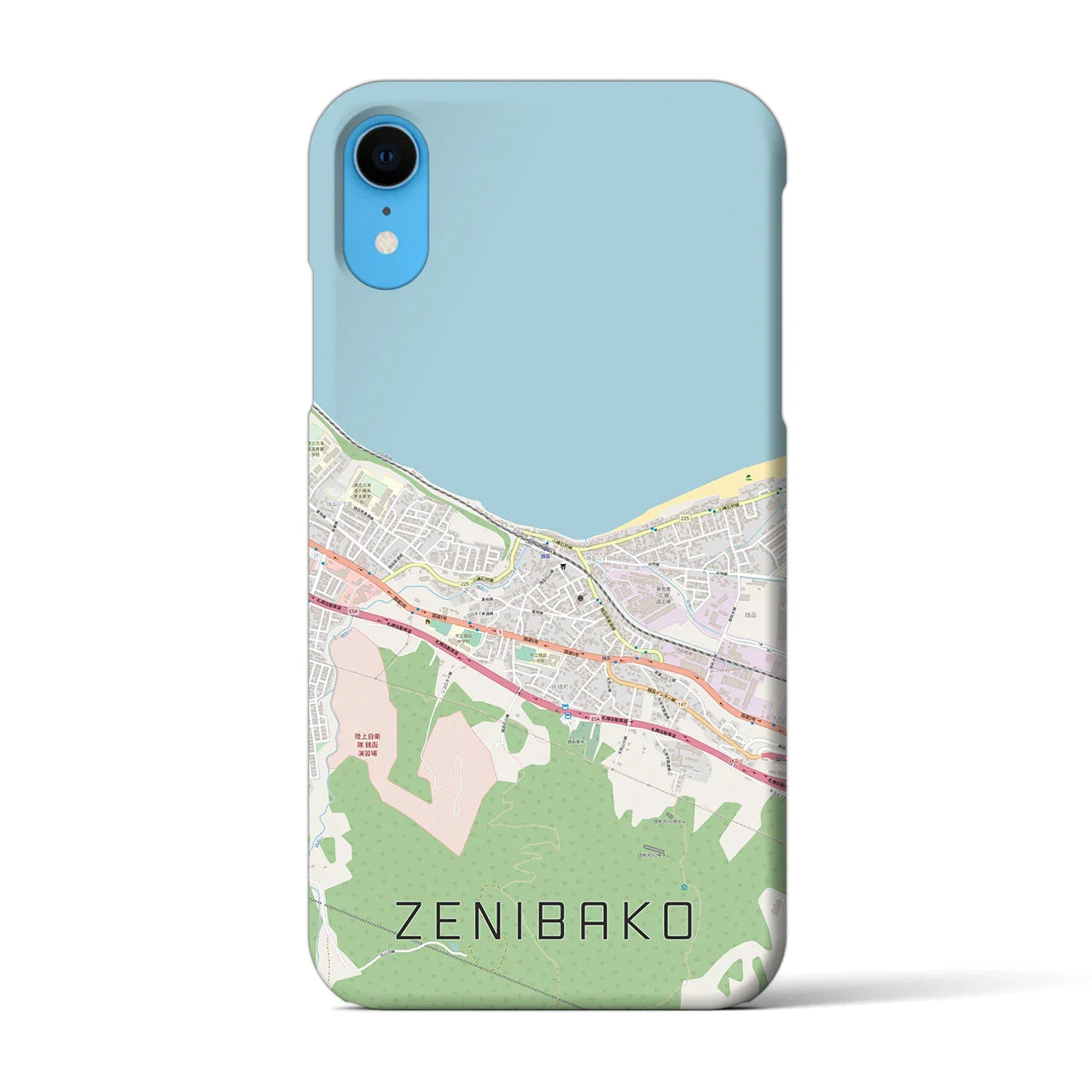 【銭函(北海道)】地図柄iPhoneケース(バックカバータイプ)