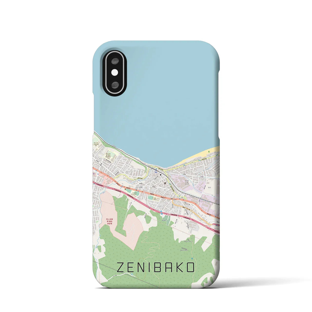 【銭函(北海道)】地図柄iPhoneケース(バックカバータイプ)