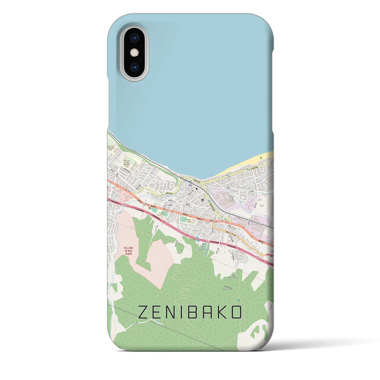 【銭函(北海道)】地図柄iPhoneケース(バックカバータイプ)