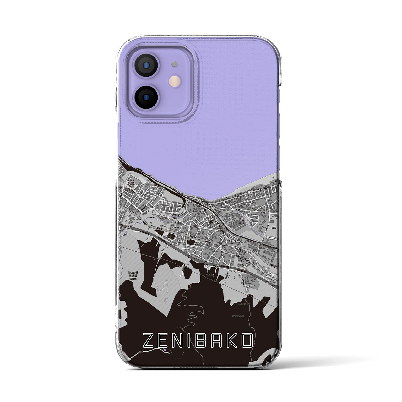 【銭函(北海道)】地図柄iPhoneケース(クリアタイプ)