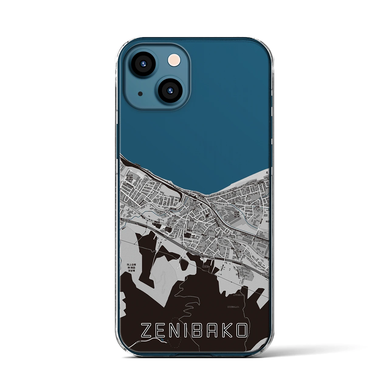 【銭函(北海道)】地図柄iPhoneケース(クリアタイプ)