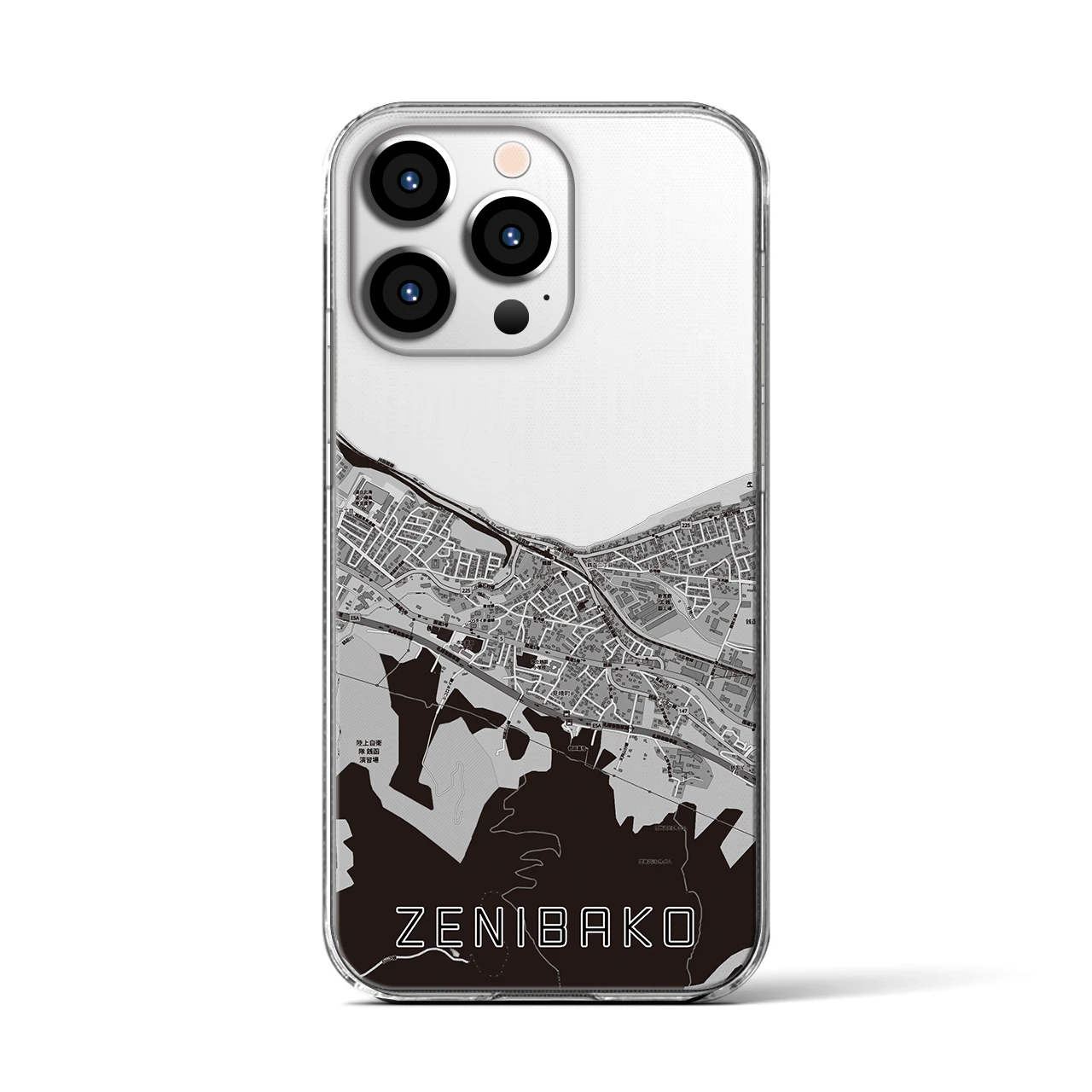 【銭函(北海道)】地図柄iPhoneケース(クリアタイプ)