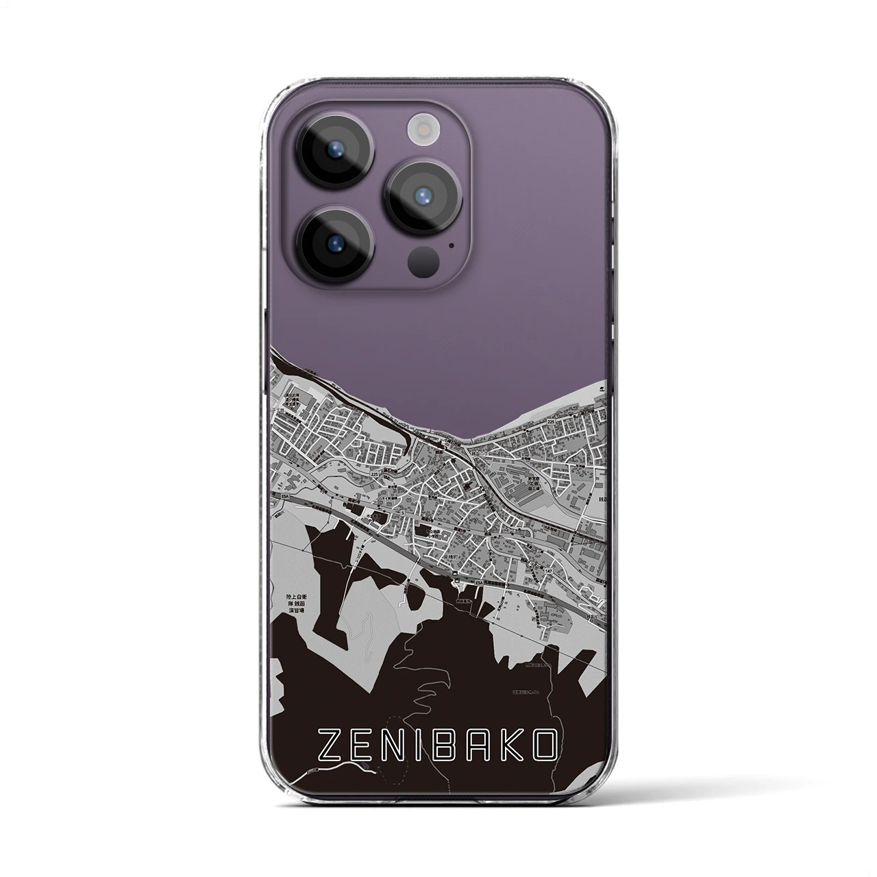 【銭函(北海道)】地図柄iPhoneケース(クリアタイプ)