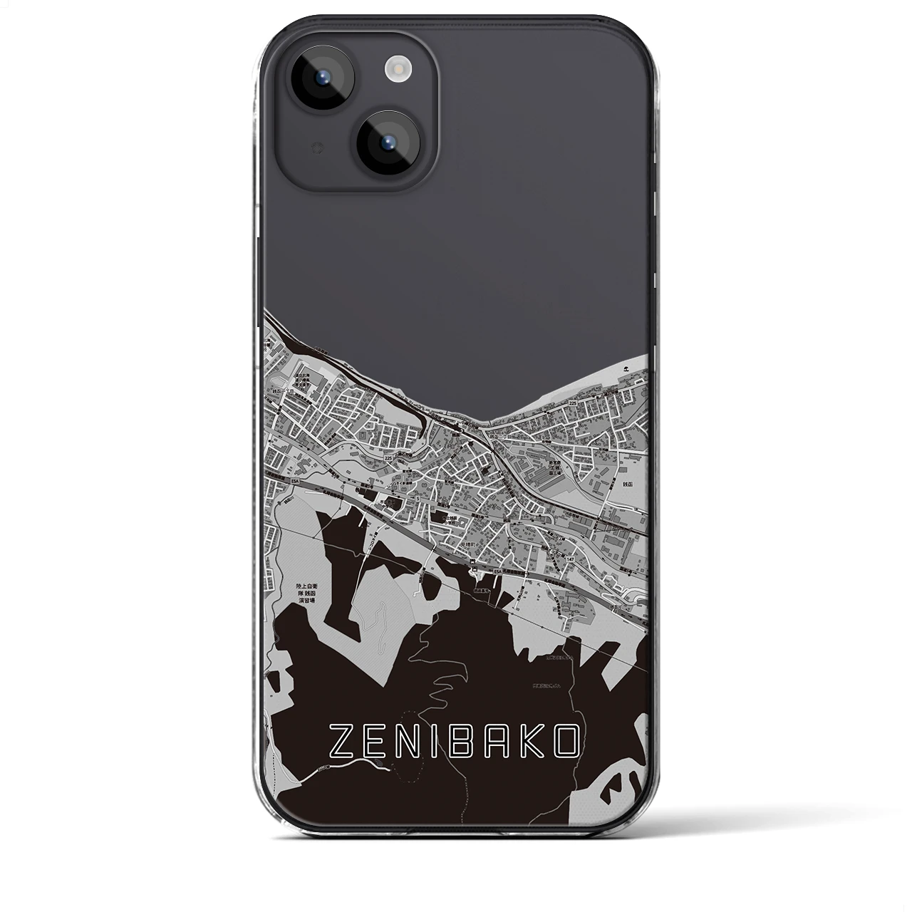 【銭函(北海道)】地図柄iPhoneケース(クリアタイプ)