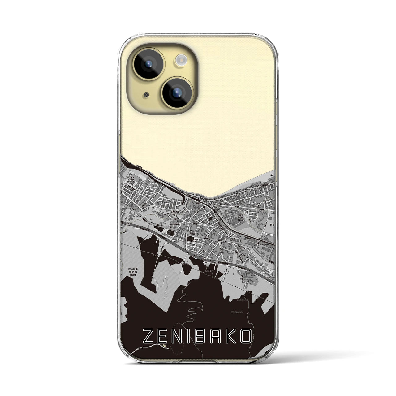 【銭函(北海道)】地図柄iPhoneケース(クリアタイプ)