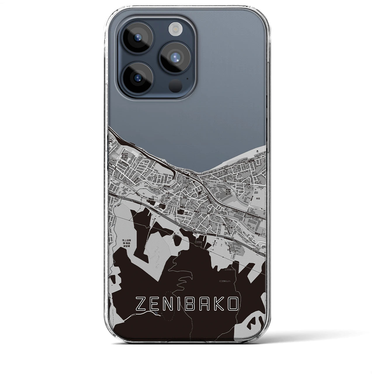 【銭函(北海道)】地図柄iPhoneケース(クリアタイプ)