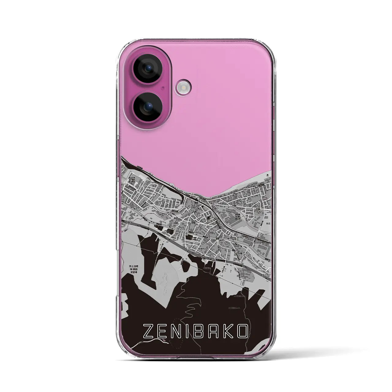 【銭函(北海道)】地図柄iPhoneケース(クリアタイプ)