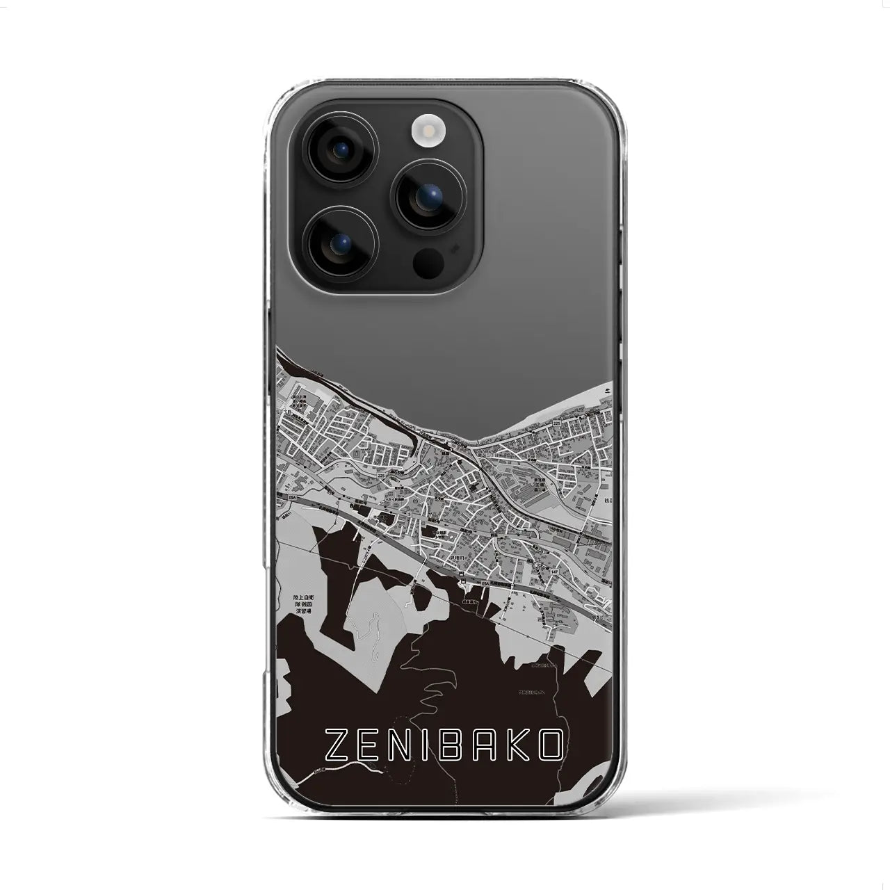 【銭函(北海道)】地図柄iPhoneケース(クリアタイプ)