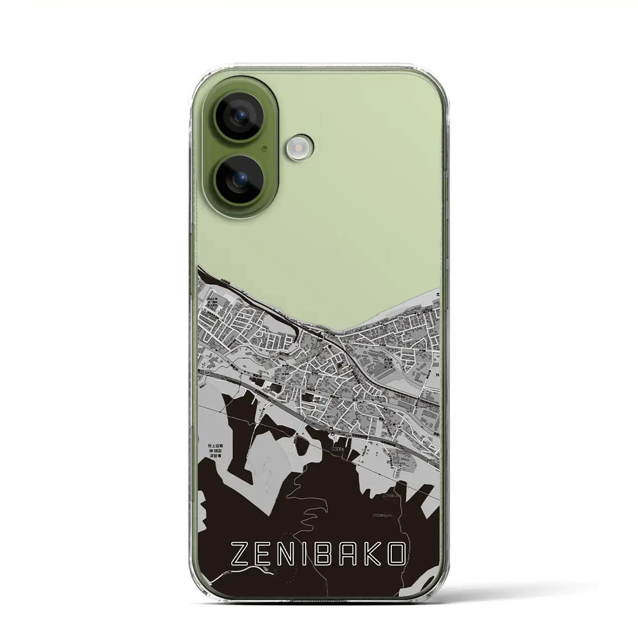 【銭函(北海道)】地図柄iPhoneケース(クリアタイプ)