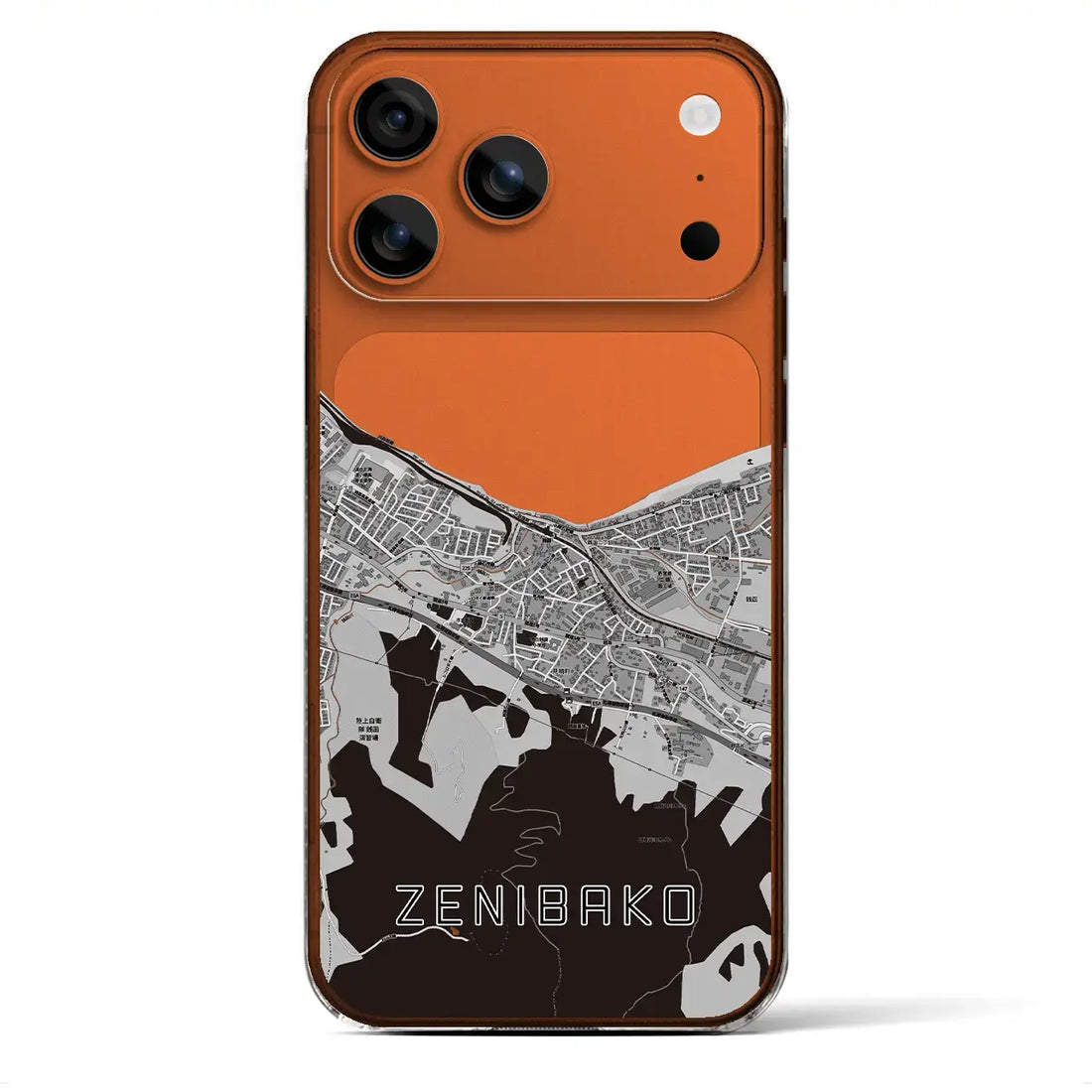 【銭函(北海道)】地図柄iPhoneケース(クリアタイプ)