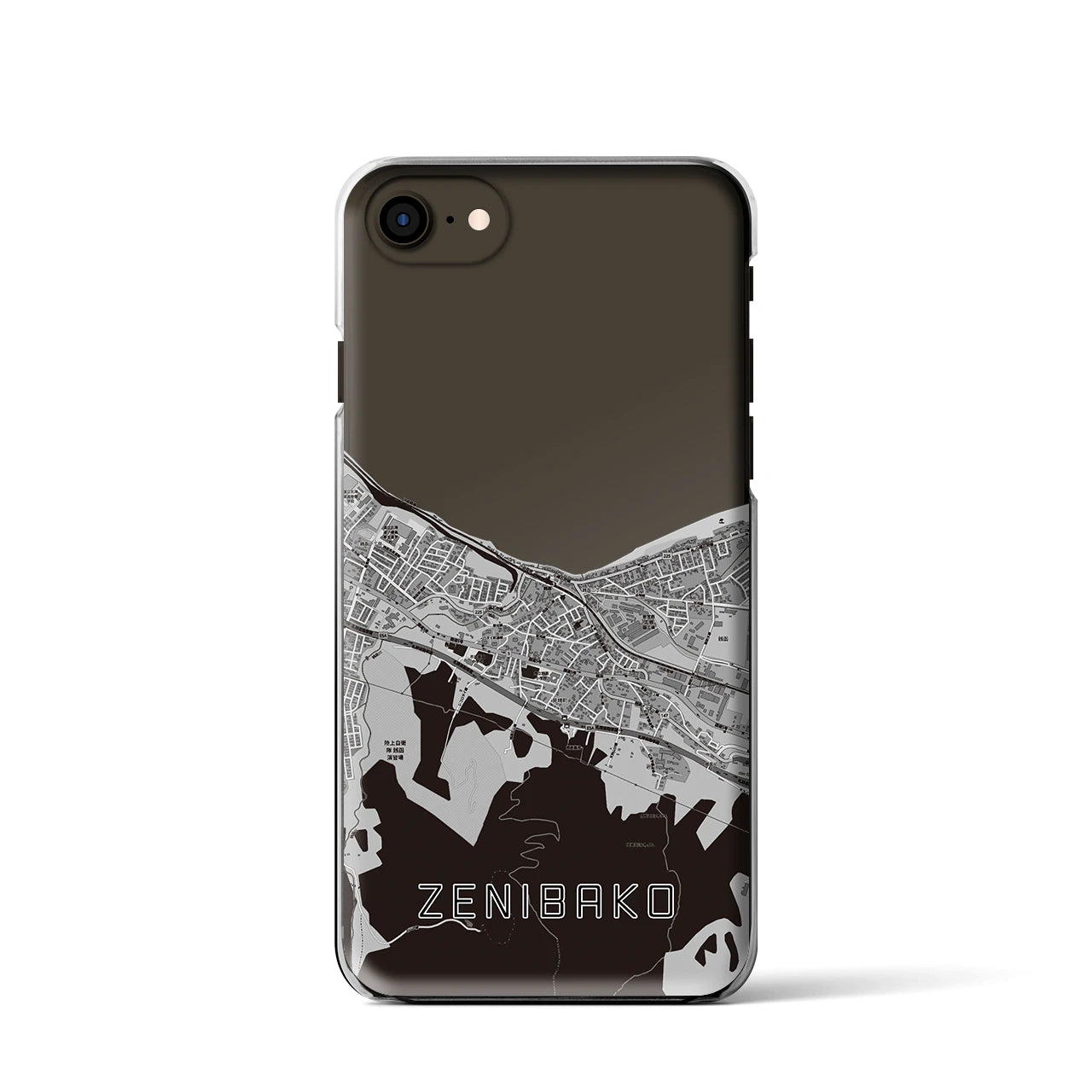 【銭函(北海道)】地図柄iPhoneケース(クリアタイプ)