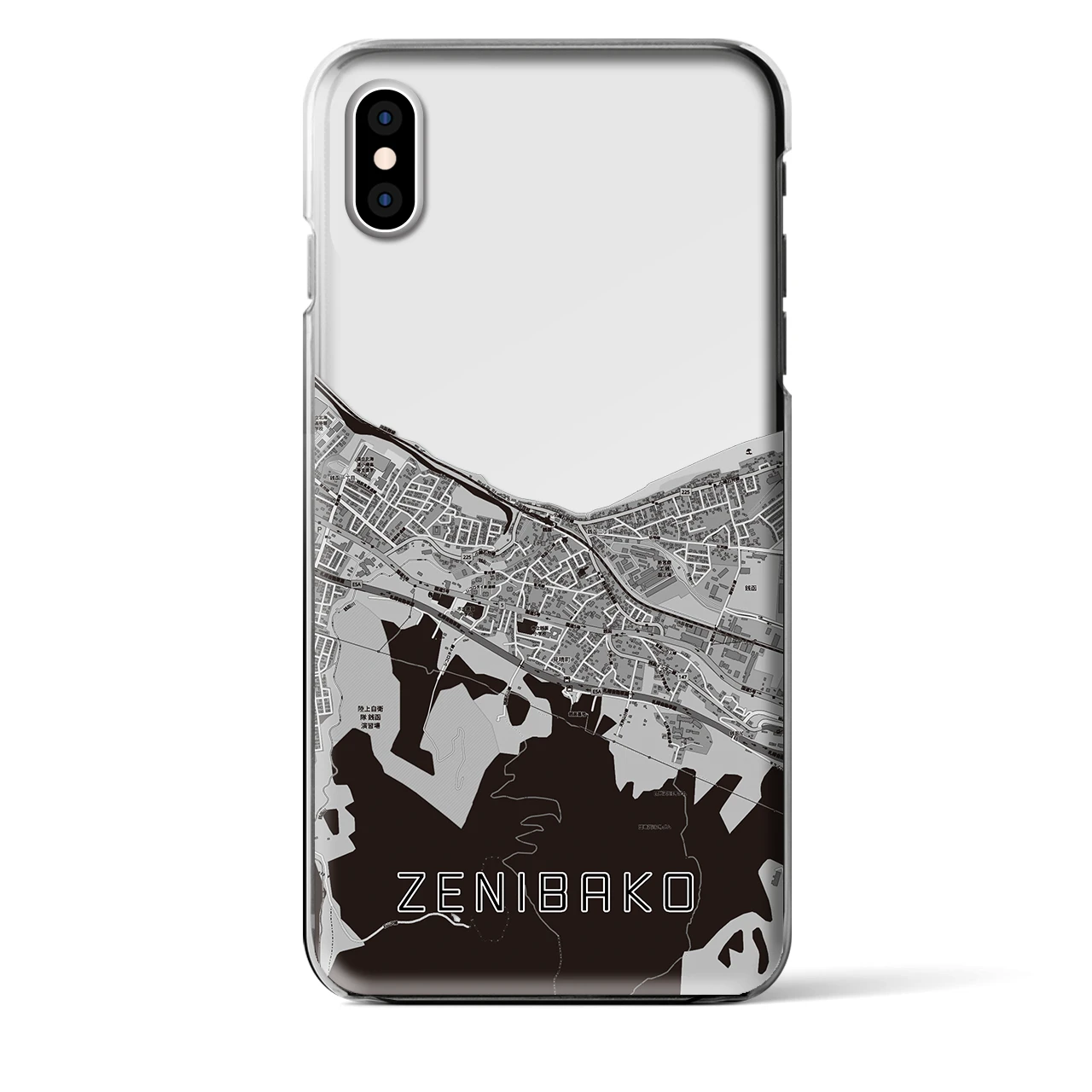 【銭函(北海道)】地図柄iPhoneケース(クリアタイプ)