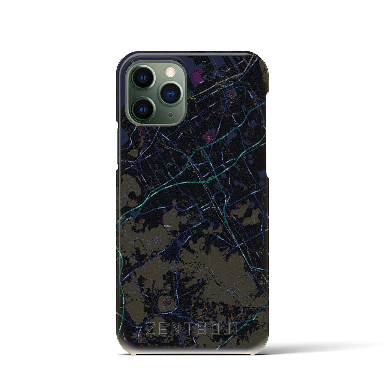 【善通寺(香川県)】地図柄iPhoneケース(バックカバータイプ)