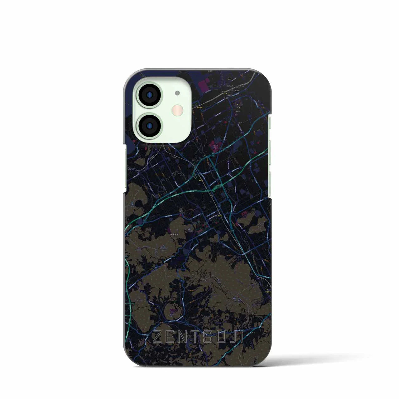 【善通寺(香川県)】地図柄iPhoneケース(バックカバータイプ)