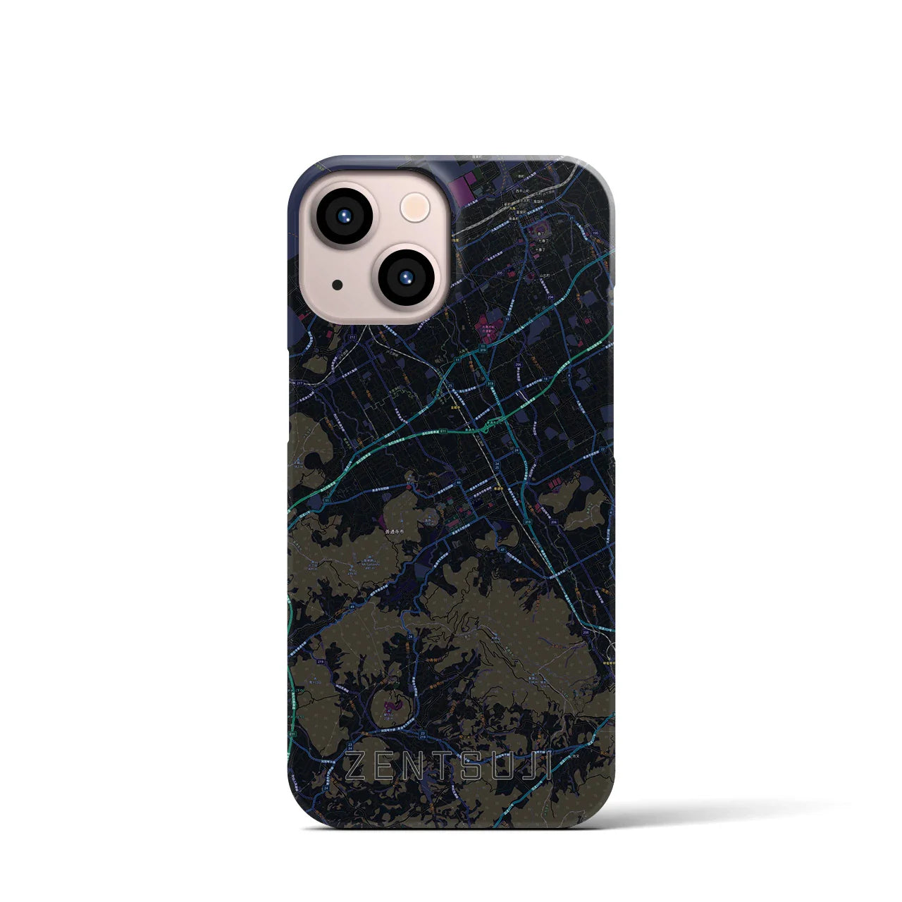 【善通寺(香川県)】地図柄iPhoneケース(バックカバータイプ)